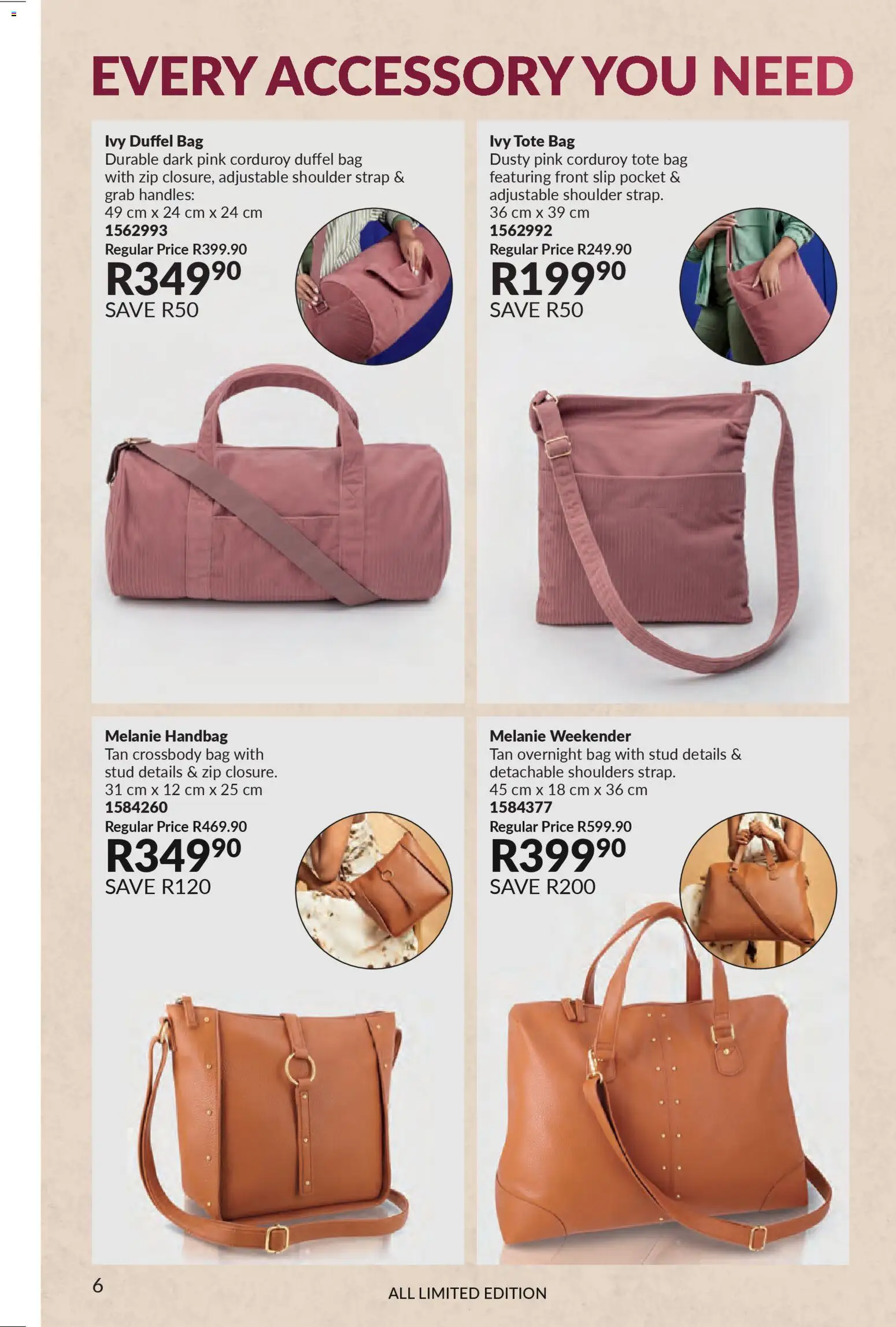 New Avon catalogue – valid from 01.03.2026 | Page: 6 | Products: Handbag, Bag