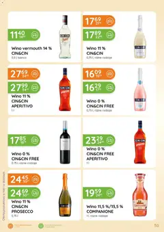 Pogląd oferty "Eurocash Gazetka - Katalog Alkoholowy" - ważna od 01.02.2026 | Strona: 50 | Produkty: Merlot, Cin&cin bianco, Wino, Prosecco