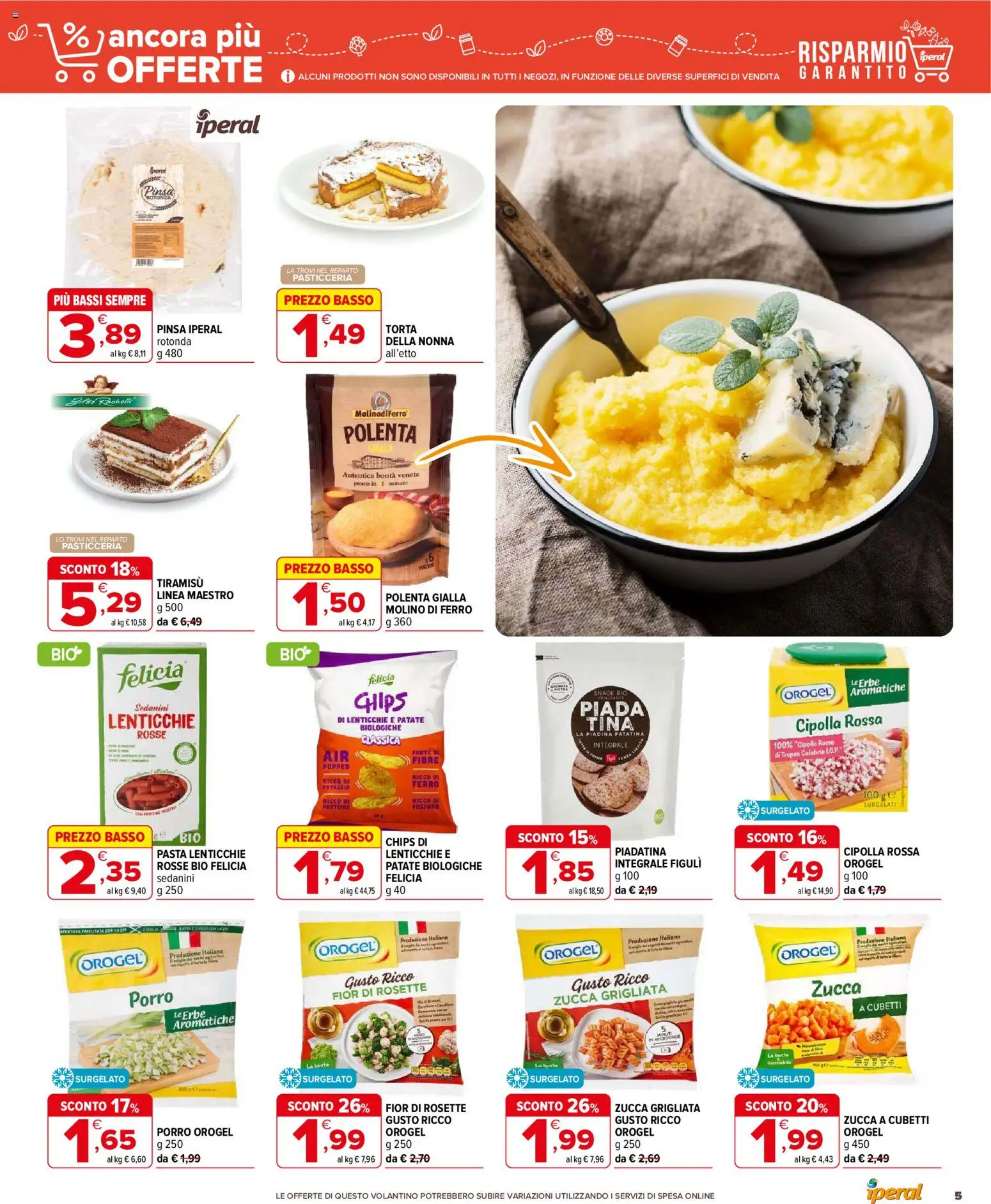 Volantino Iperal del 12.11.2025 | Pagina: 5 | Prodotti: Lenticchie, Pasta, Zucca, Torta