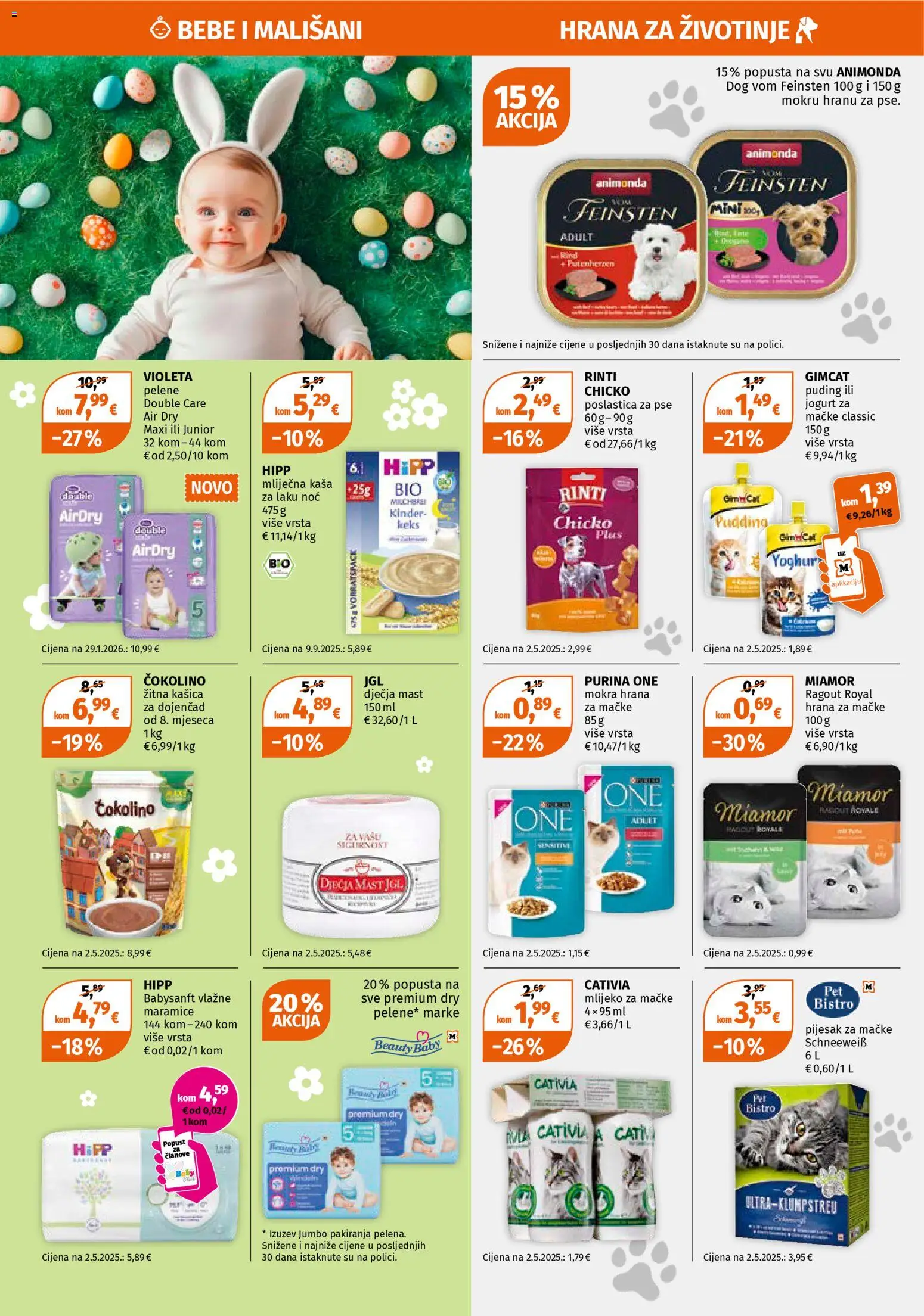 Müller katalog | vrijedi od 23.03.2026 | Stranica: 8 | Proizvodi: Mast, Pelene, Violeta, Čokolino