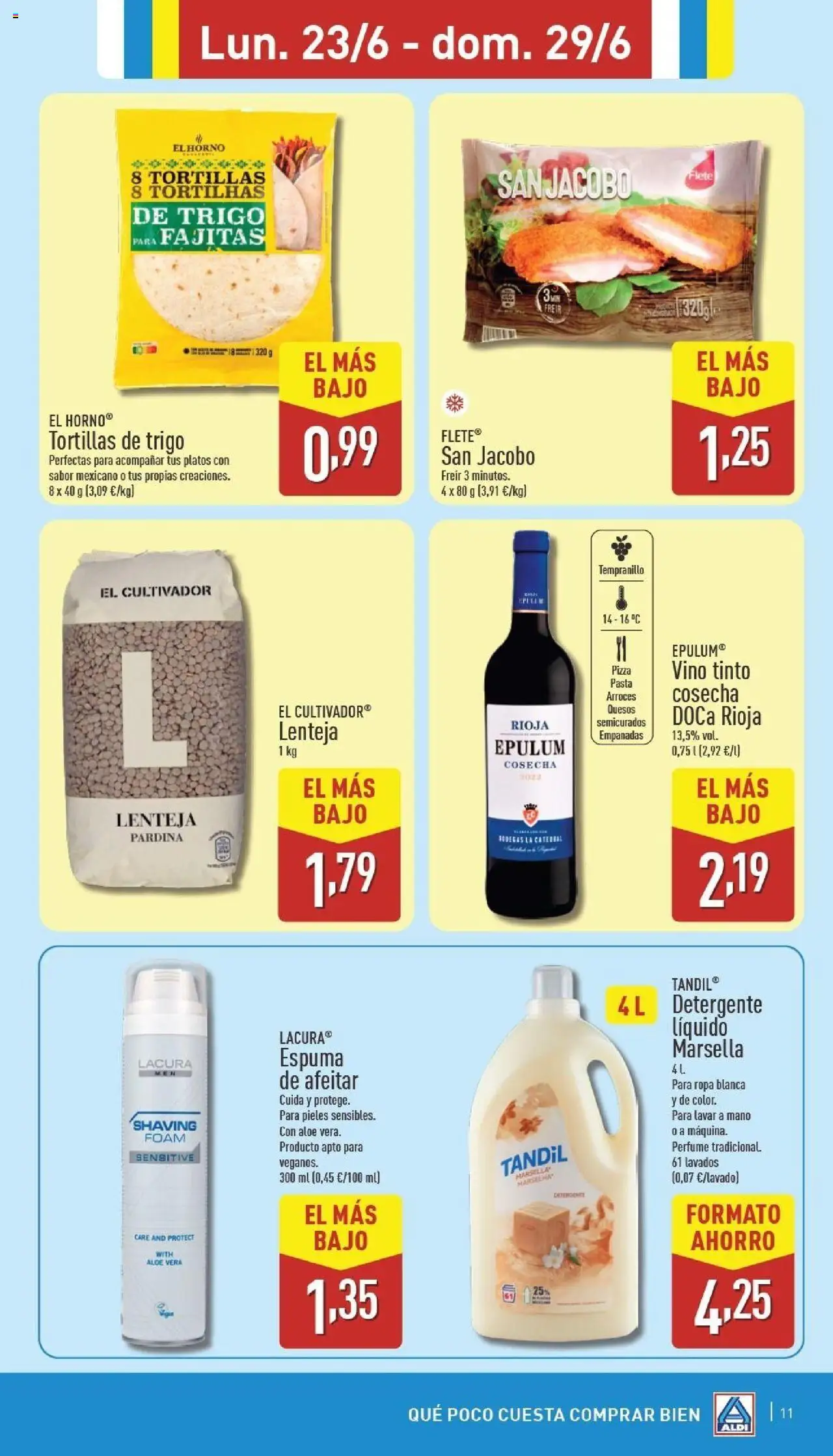 Aldi folleto Canarias │ válido desde el 23.06.2025 | Página: 11 | Productos: Espuma de afeitar, Pizza, Ropa, Horno