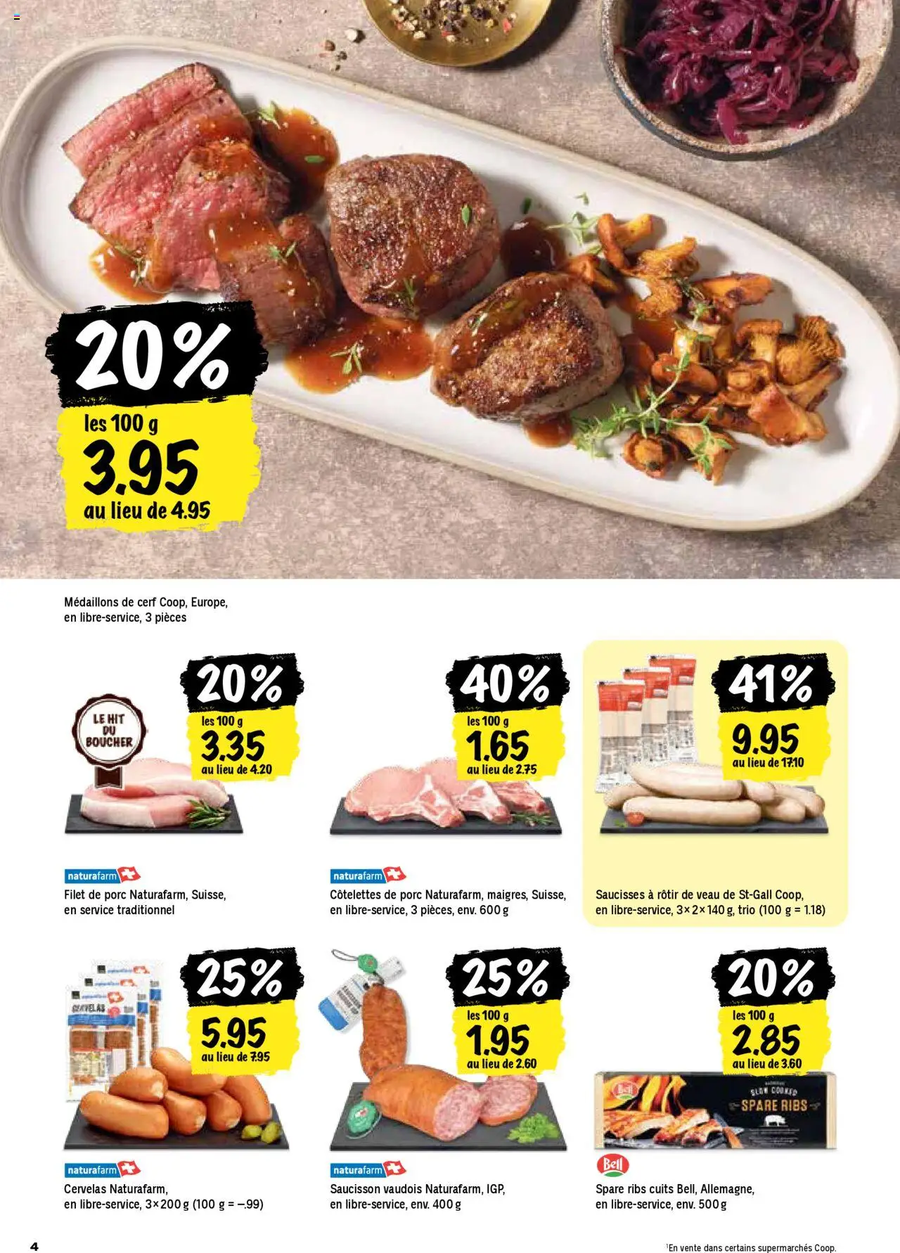 Coop - Les actions de la semaine – gültig ab 18.09.2025 | Seite: 4 | Produkte: Spare Ribs