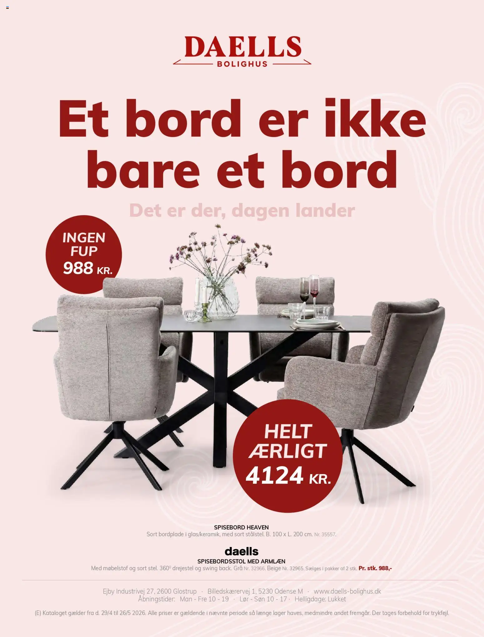 Daells Bolighus tilbudsavis – gyldig fra 29.04.2026 | Side: 26 | Produkter: Bord