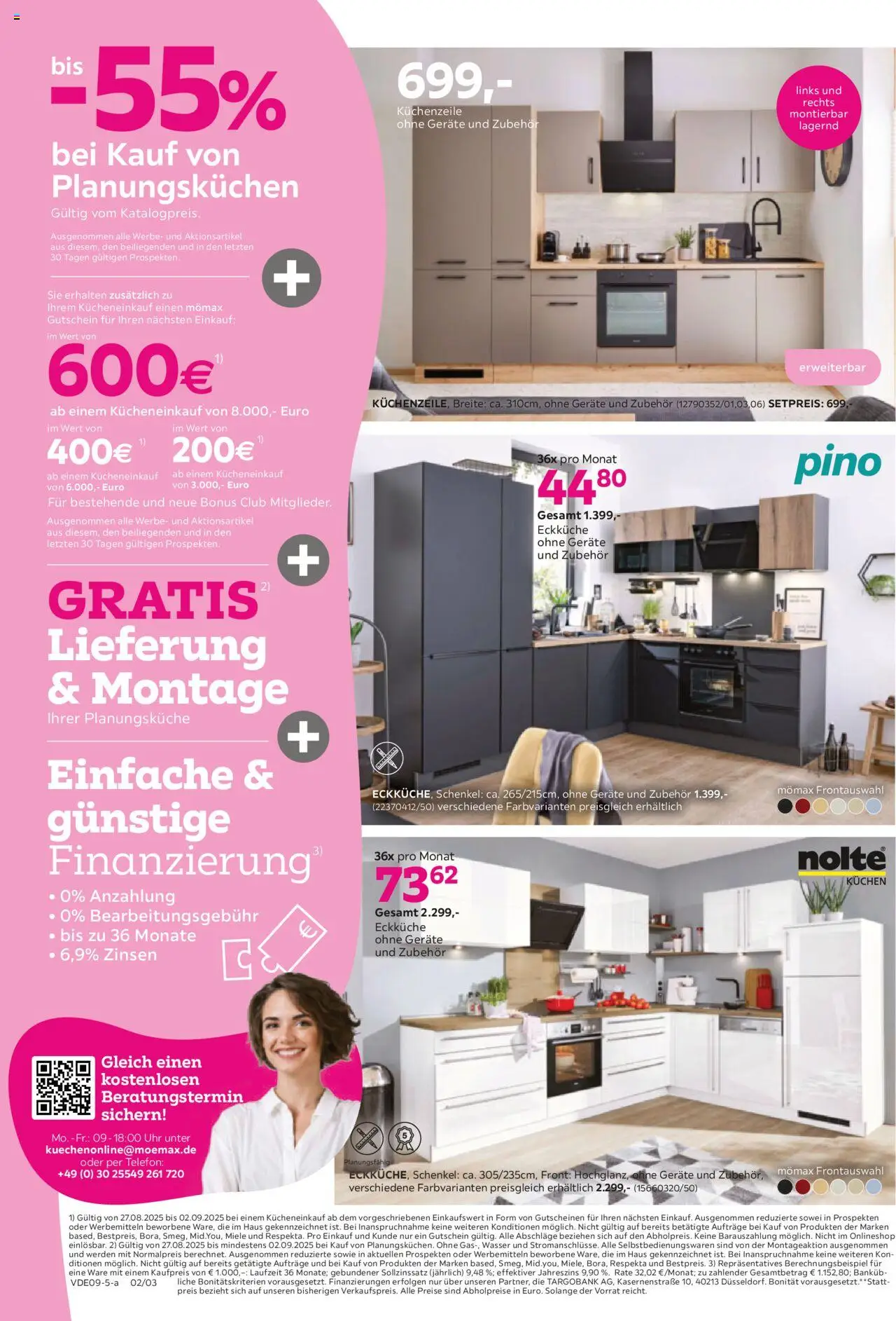 Mömax Prospekt 	 - gültig ab dem 25.08.2025 | Seite: 2 | Produkte: Miele, Küchenzeile, Wasser, Uhr