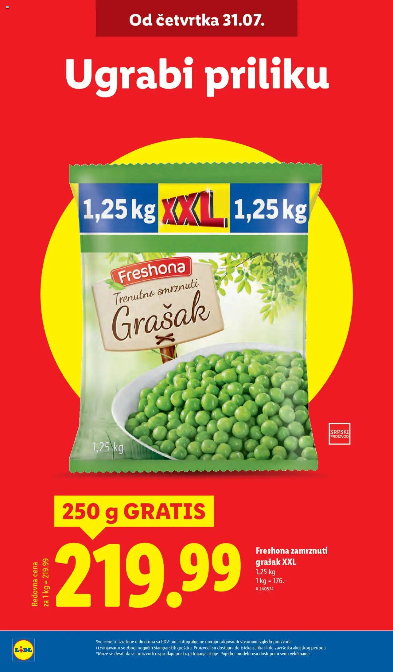 Lidl katalog - važi od 31.07.2025 | Strana: 4 | Proizvode: Grašak