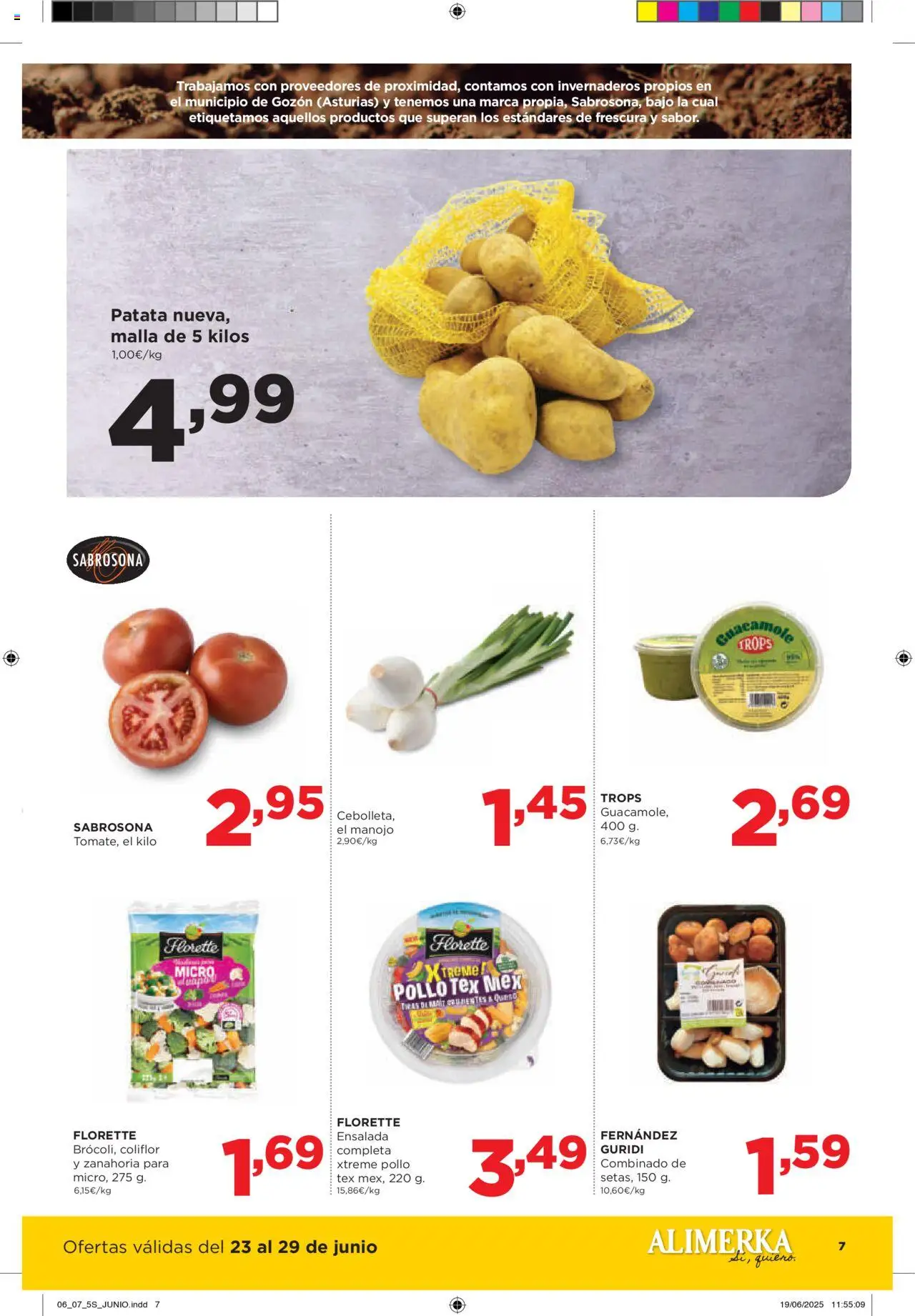 Alimerka folleto Asturias │ válido desde el 23.06.2025 | Página: 7 | Productos: Queso, Guacamole, Zanahoria, Ensalada