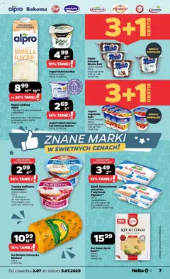 Netto gazetka - Spożywcza od 03.07.2025 | Strona: 7 | Produkty: Cream cheese, Bez laktozy, Mleka, Ser