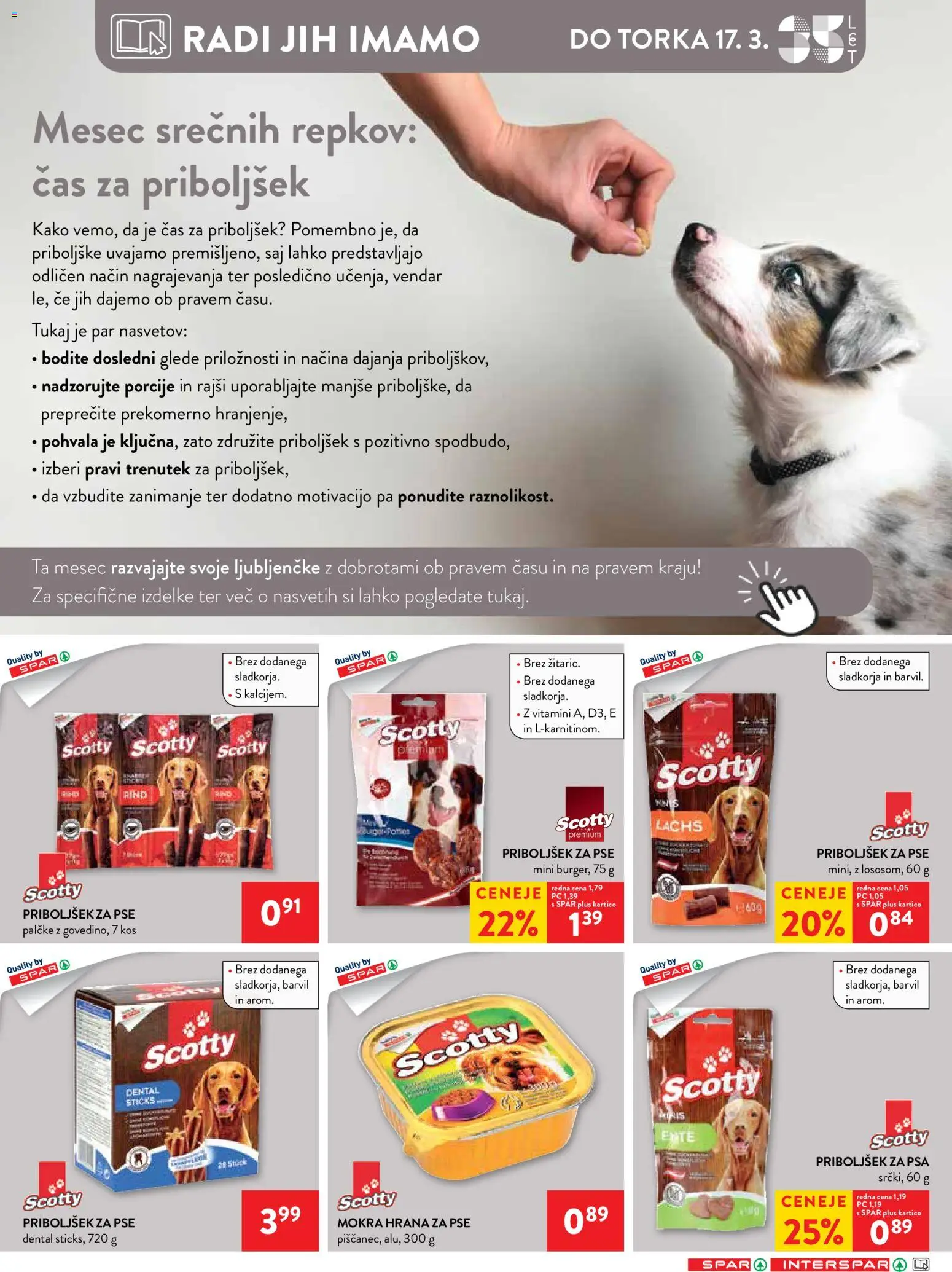 Novi Spar katalog ponudbe – veljaven od 11.03.2026 | Stran: 25 | Izdelki: Hrana za pse, Kos