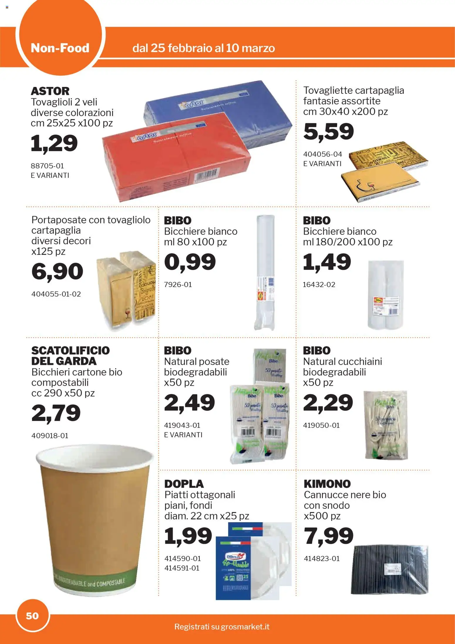 Volantino Sogegross del 25.02.2026 | Pagina: 49 | Prodotti: Posate, Portaposate, Tovagliette