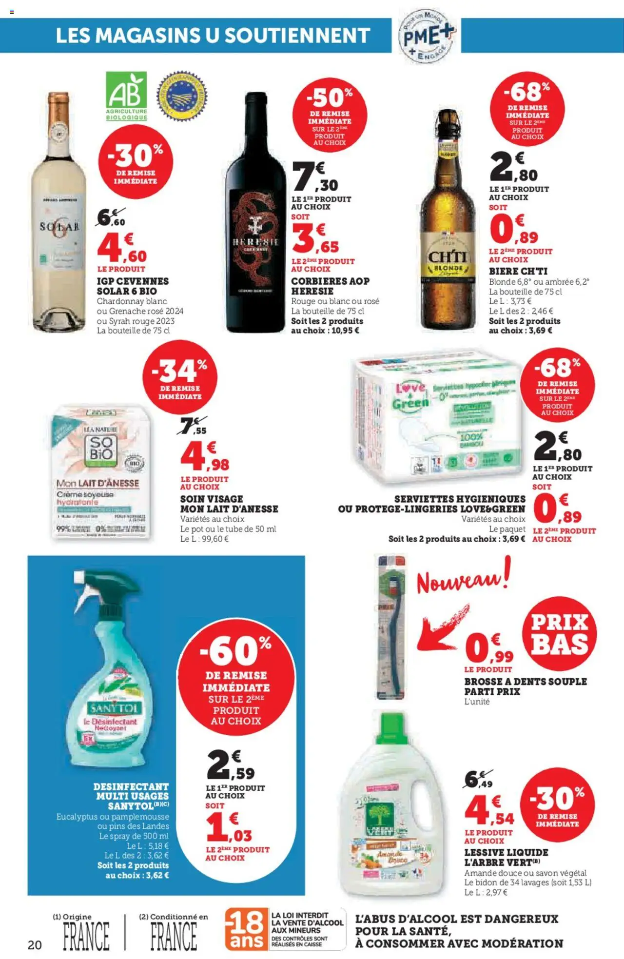  | Page: 20 | Produits: Brosse, Détergent, Bière, Crème