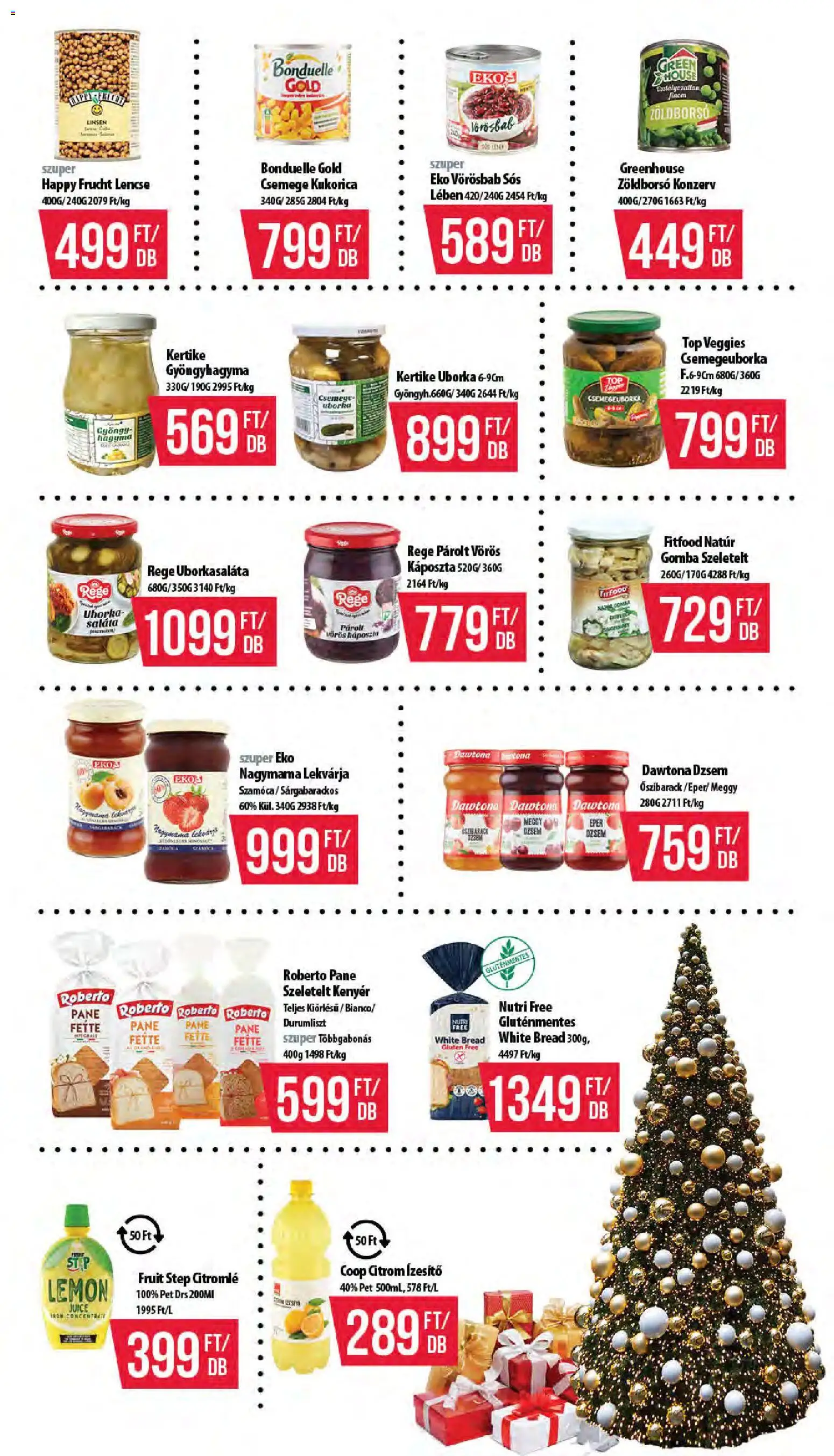 COOP akciós ujság - amely érvényes a következő dátumtól: 11.12.2025 | Oldal: 11 | Termékek: Káposzta, Zöldborsó, Kenyér, Gluténmentes