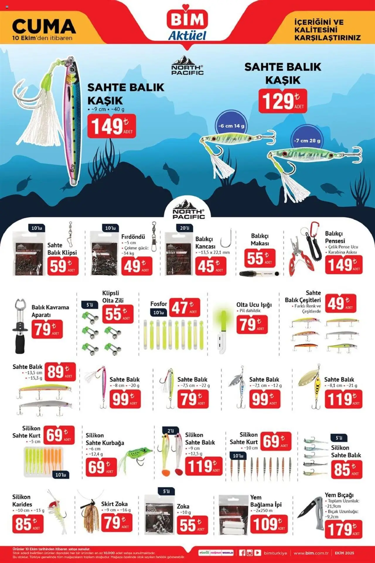 BİM Katalog Cuma - 10.10.2025 tarihinden itibaren geçerlidir | Sayfa: 4 | Ürünler: Pil, Balık