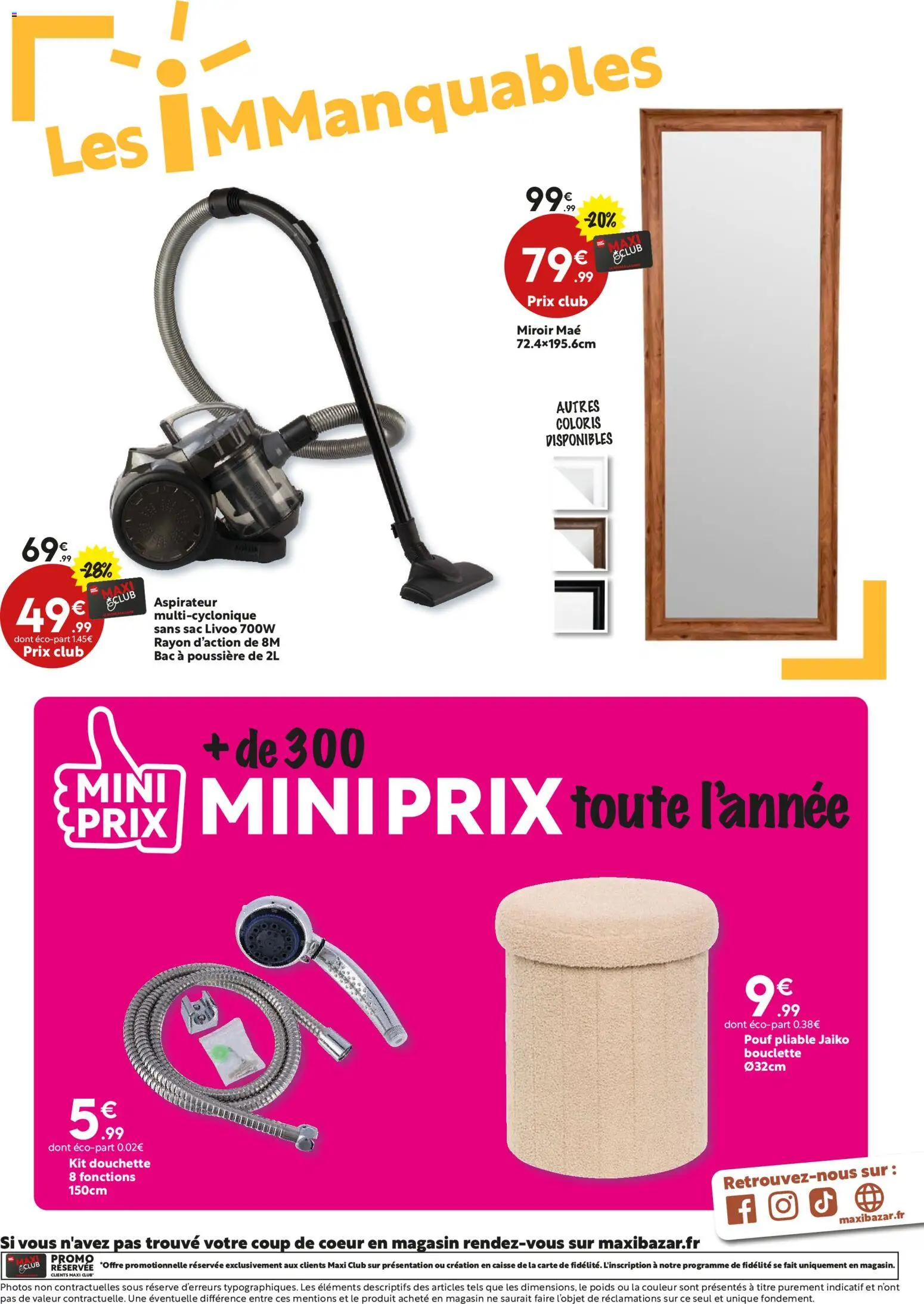 {H1} | Page: 22 | Produits: Sac, Poids, Aspirateur, Miroir