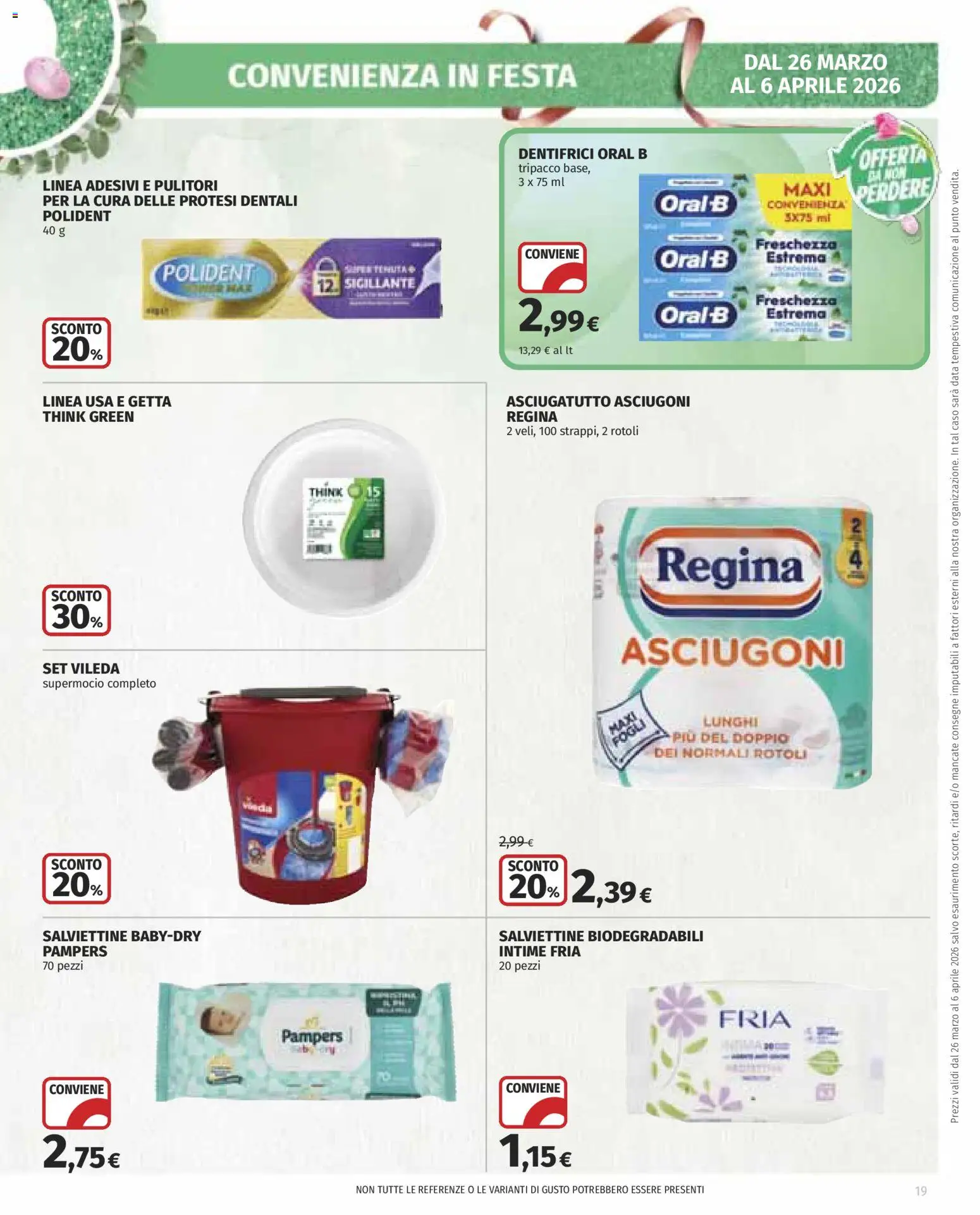 Volantino COOP del 26.03.2026 | Pagina: 19 | Prodotti: Data, Pampers, Asciugatutto