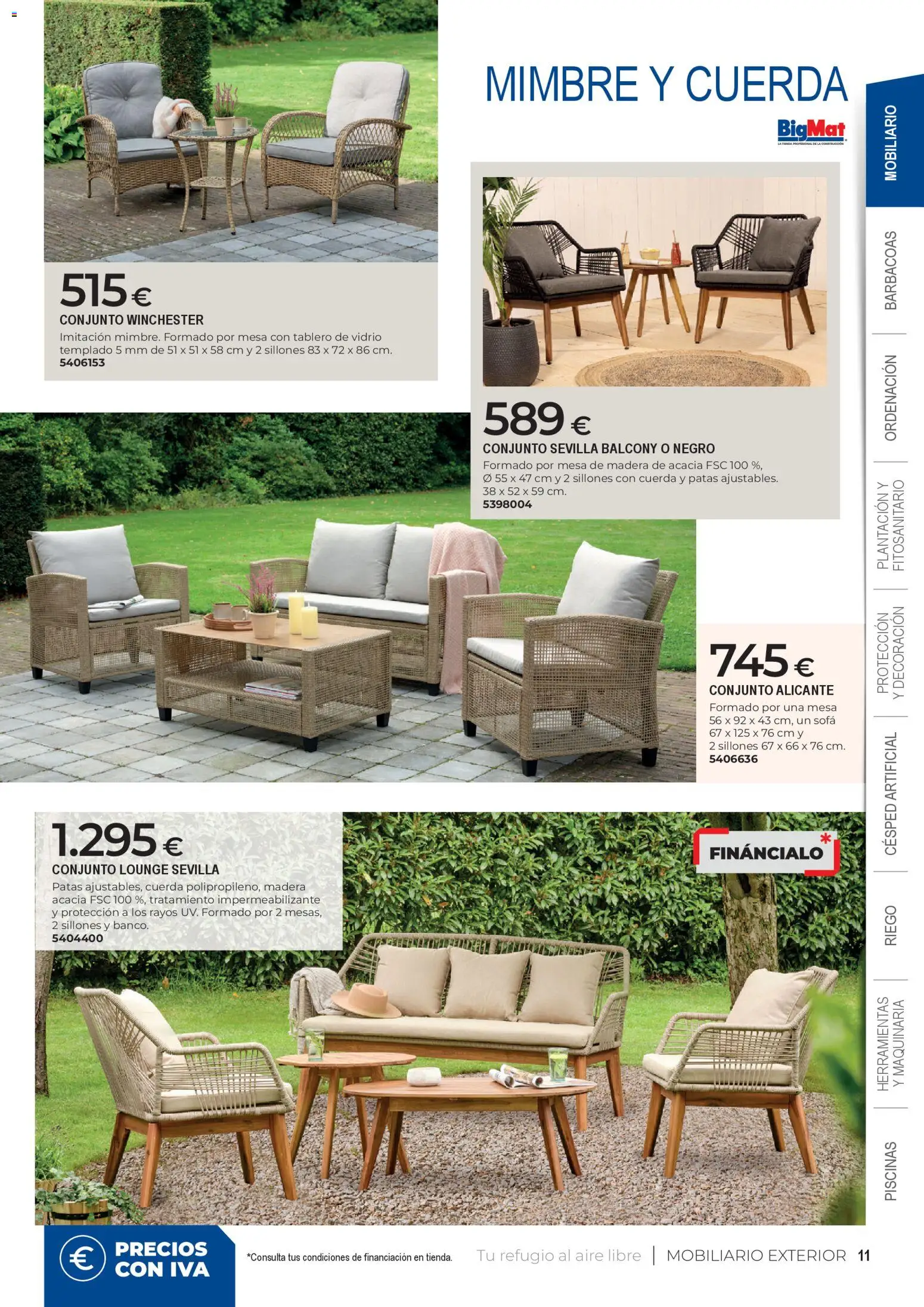 BigMat - Jardin y Piscinas 2026 │ válido desde el 23.03.2026 | Página: 11 | Productos: Sofá, Mesa