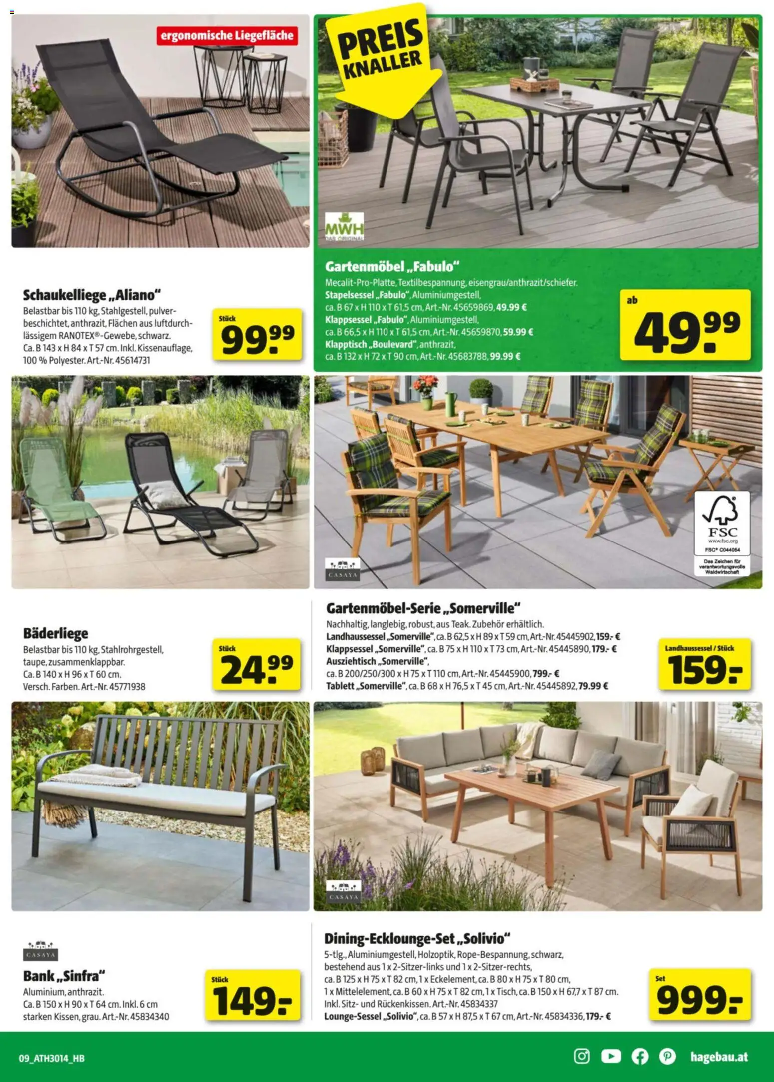Hagebau Flugblatt gültig ab 27.04.2026 | Seite: 9 | Produkte: Gartenmöbel