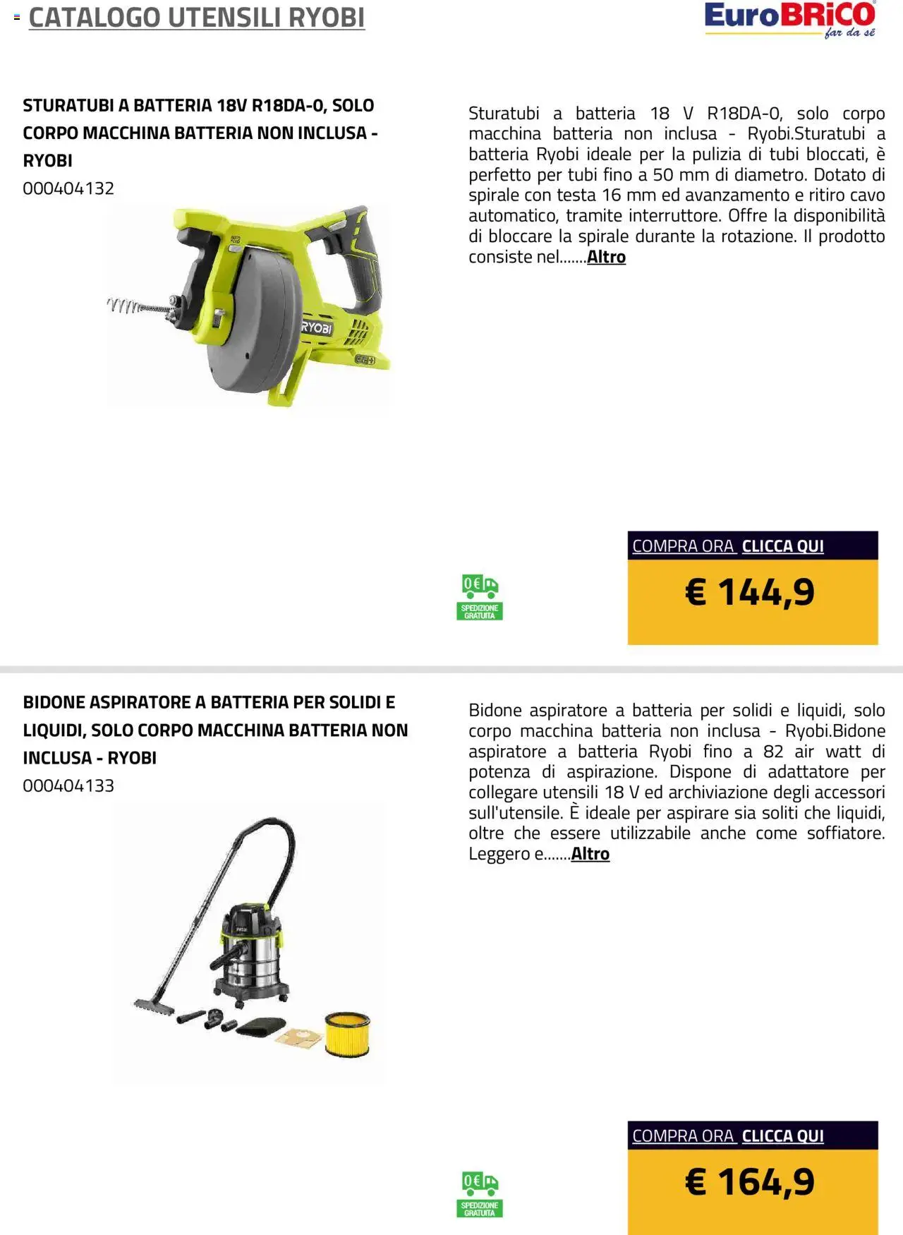 Volantino Eurobrico del 23.07.2025 | Pagina: 42 | Prodotti: Cavo, Adattatore, Batteria
