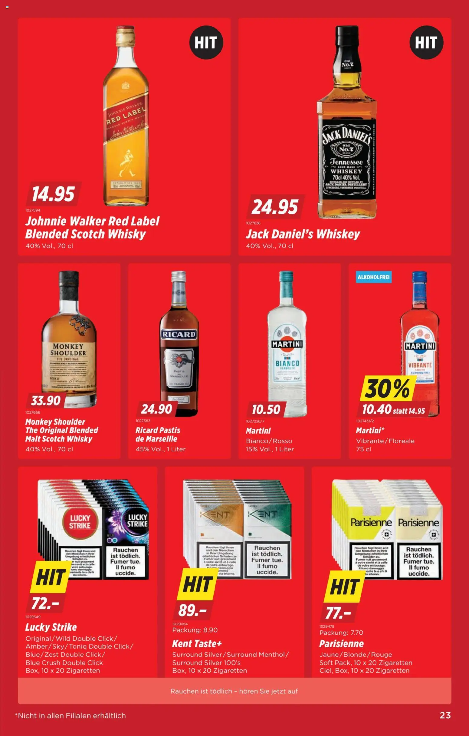 Denner Aktionen – gültig ab 11.11.2025 | Seite: 23 | Produkte: Rouge, Whiskey