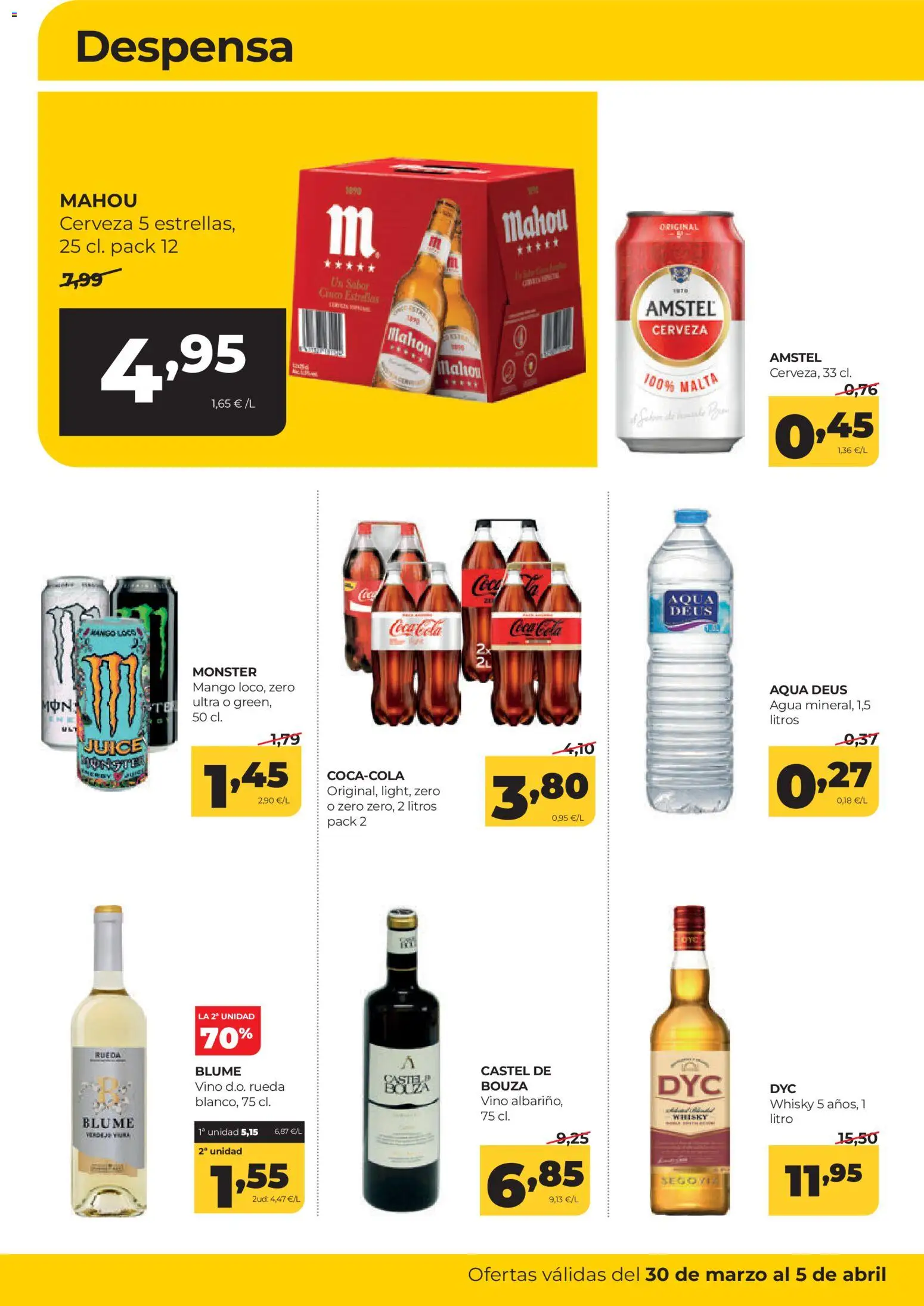Alimerka folleto Asturias │ válido desde el 30.03.2026 | Página: 14 | Productos: Vino, Cerveza, Whisky, Ρούτερ