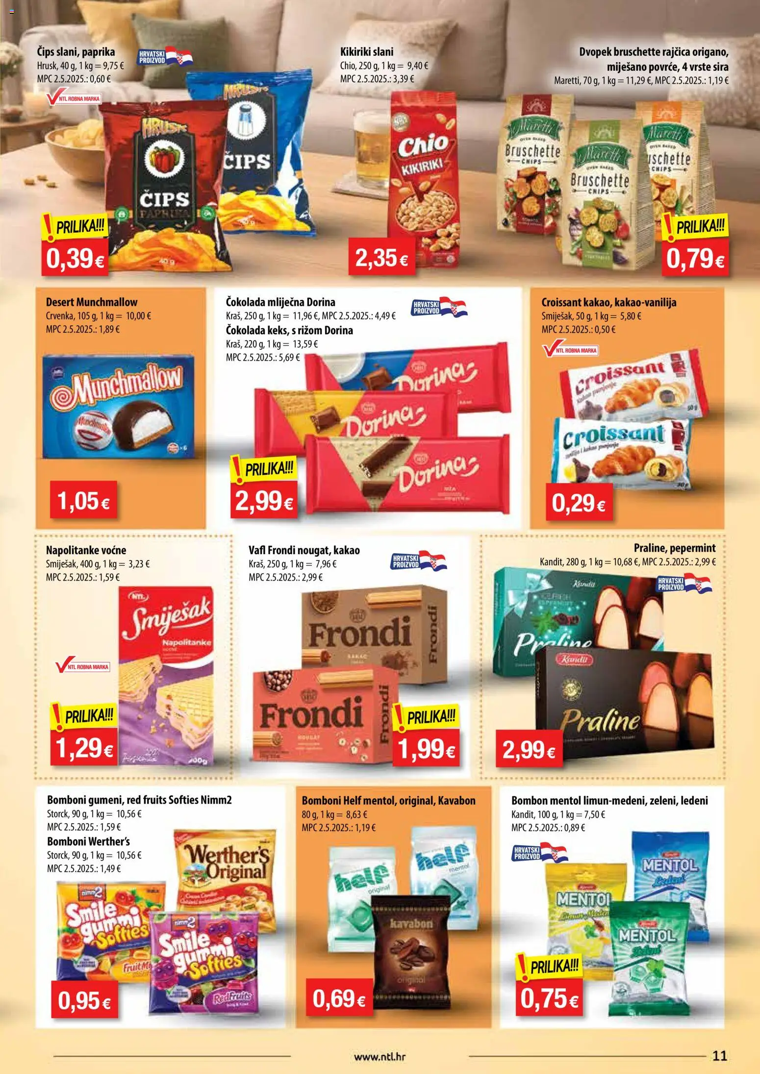NTL katalog | vrijedi od 28.01.2026 | Stranica: 11 | Proizvodi: Čokolada, Bomboni, Čips, Kakao