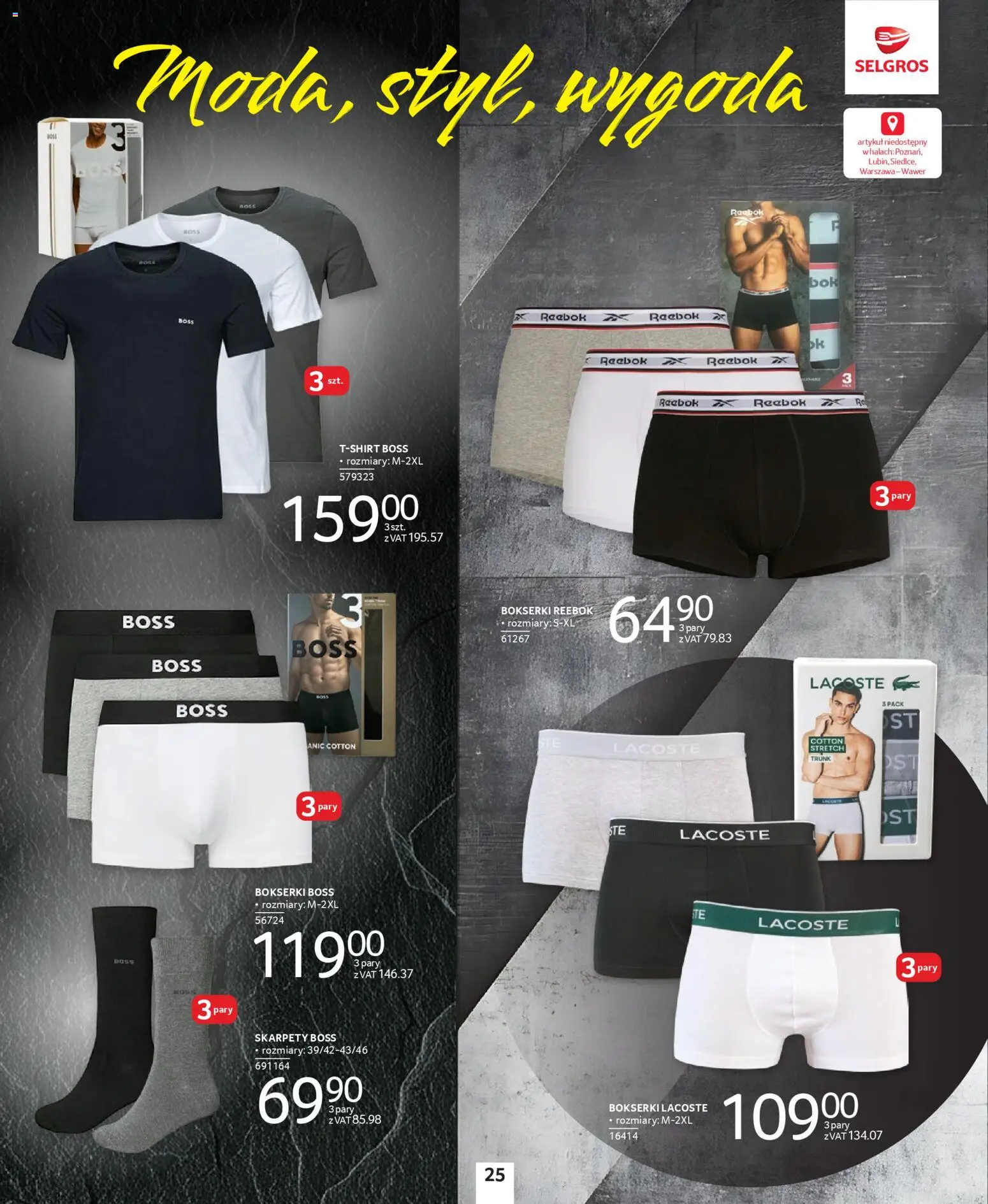 Selgros cash&carry Gazetka - Premium Nonfood od 04.12.2025 | Strona: 12 | Produkty: Skarpety, Bokserki