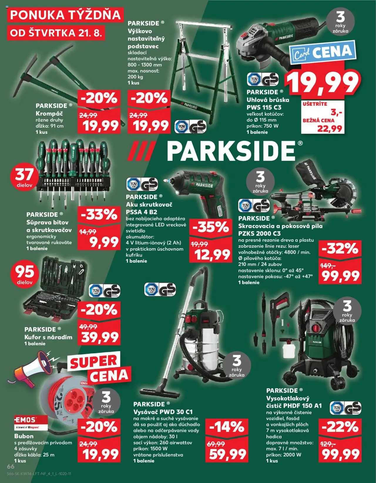 Kaufland Košice-OC Galéria │ platný od 21.08.2025 | Strana: 66 | Produkty: Laser, Aku skrutkovač, Skrutkovač, Píla