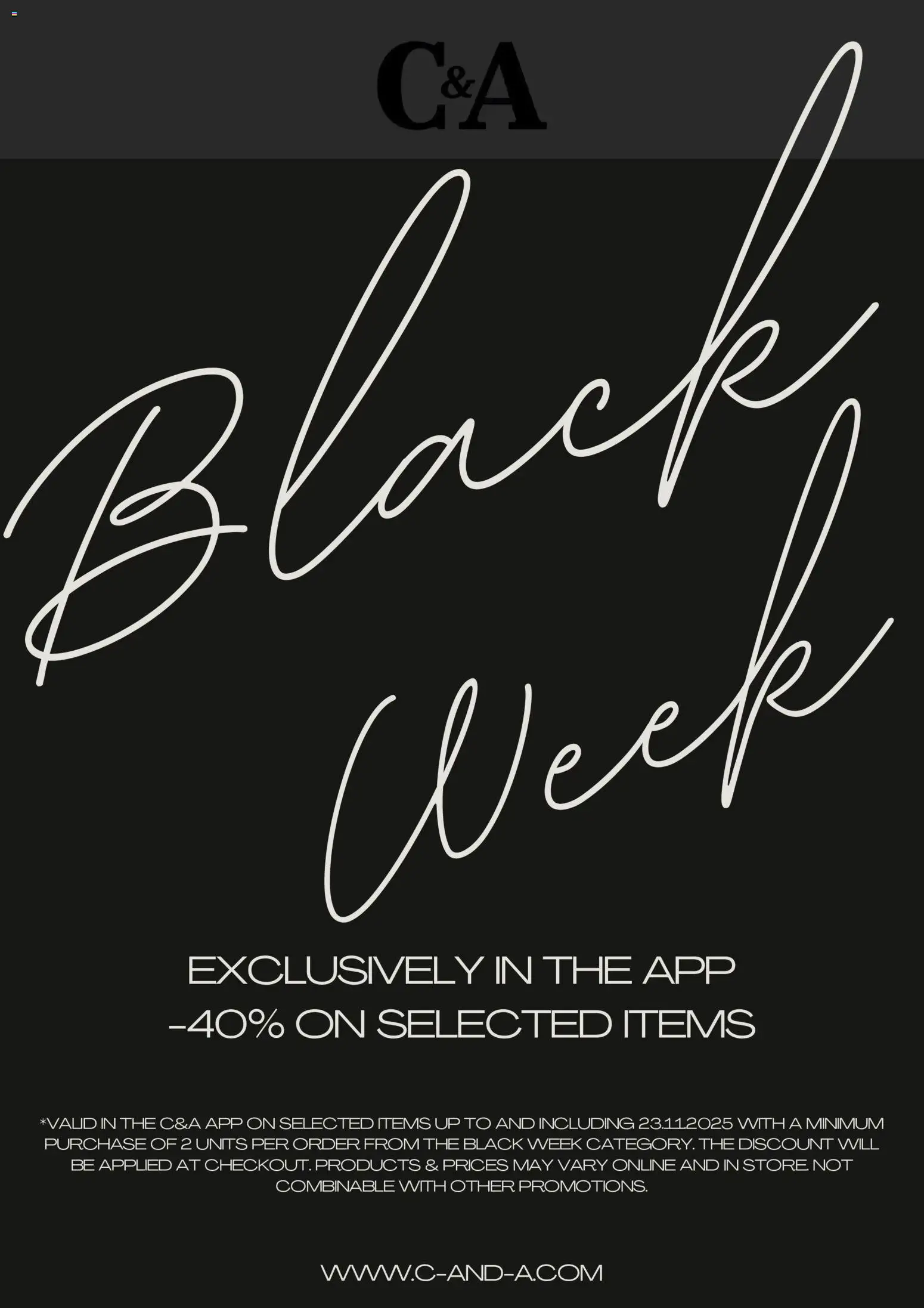 C&A akciós ujság - amely érvényes a következő dátumtól: 21.11.2025 | Oldal: 1