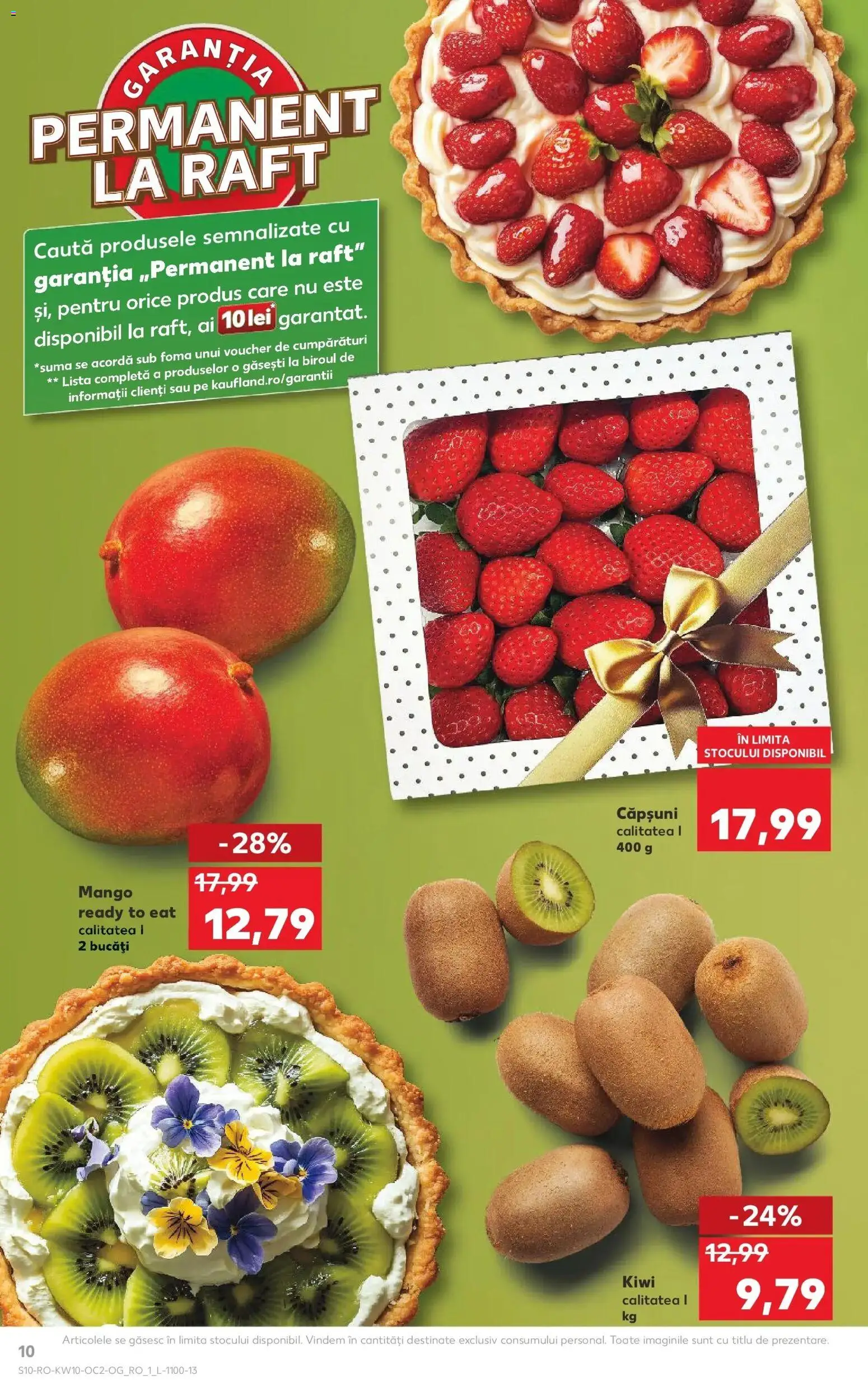 Noul catalog Kaufland – valabil de la 04.03.2026 | Pagină: 10 | Produse: Raft, Căpșuni, Kiwi, Mango