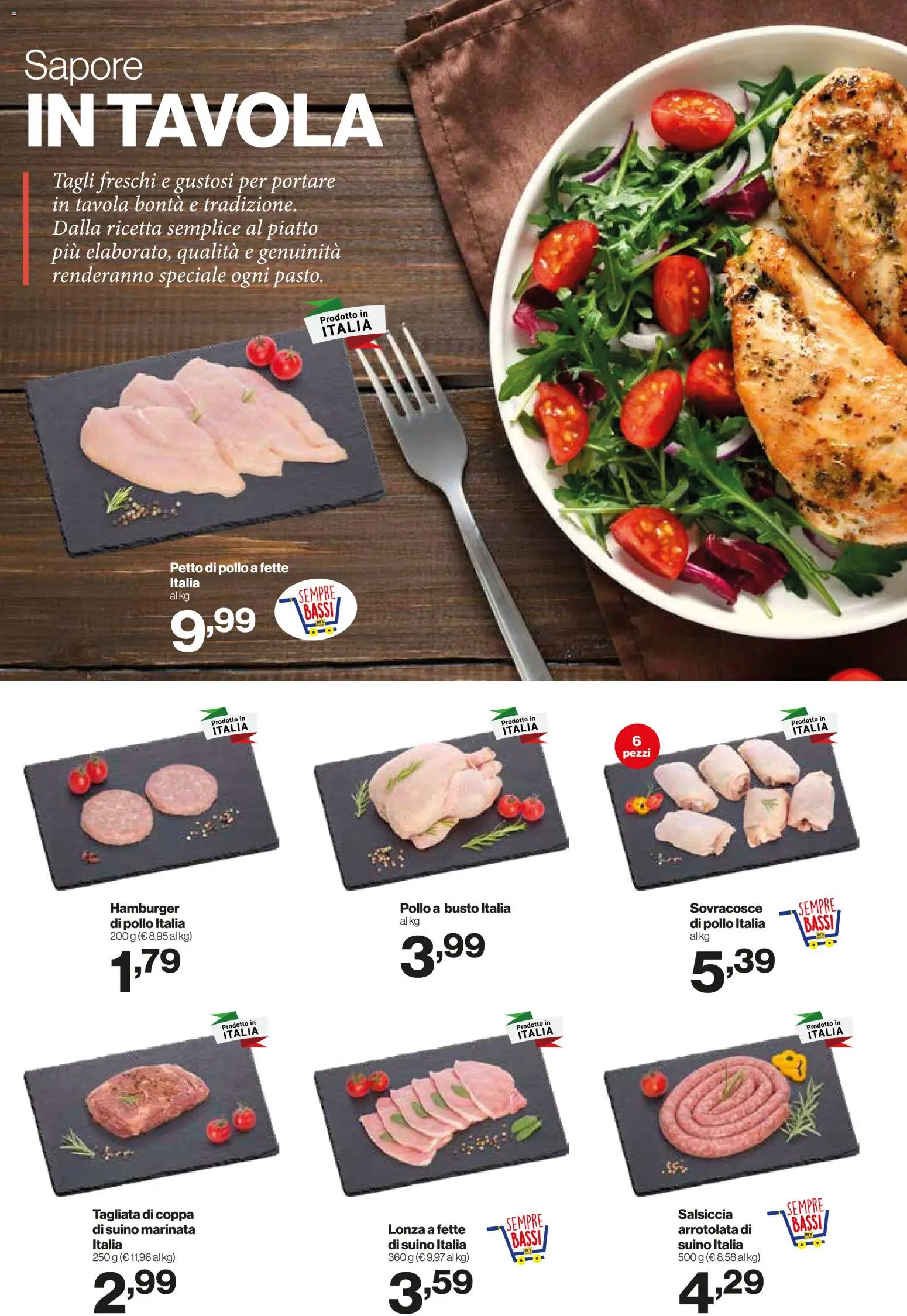 Volantino IN's del 08.04.2026 | Pagina: 11 | Prodotti: Petto di Pollo, Suino, Salsiccia, Hamburger