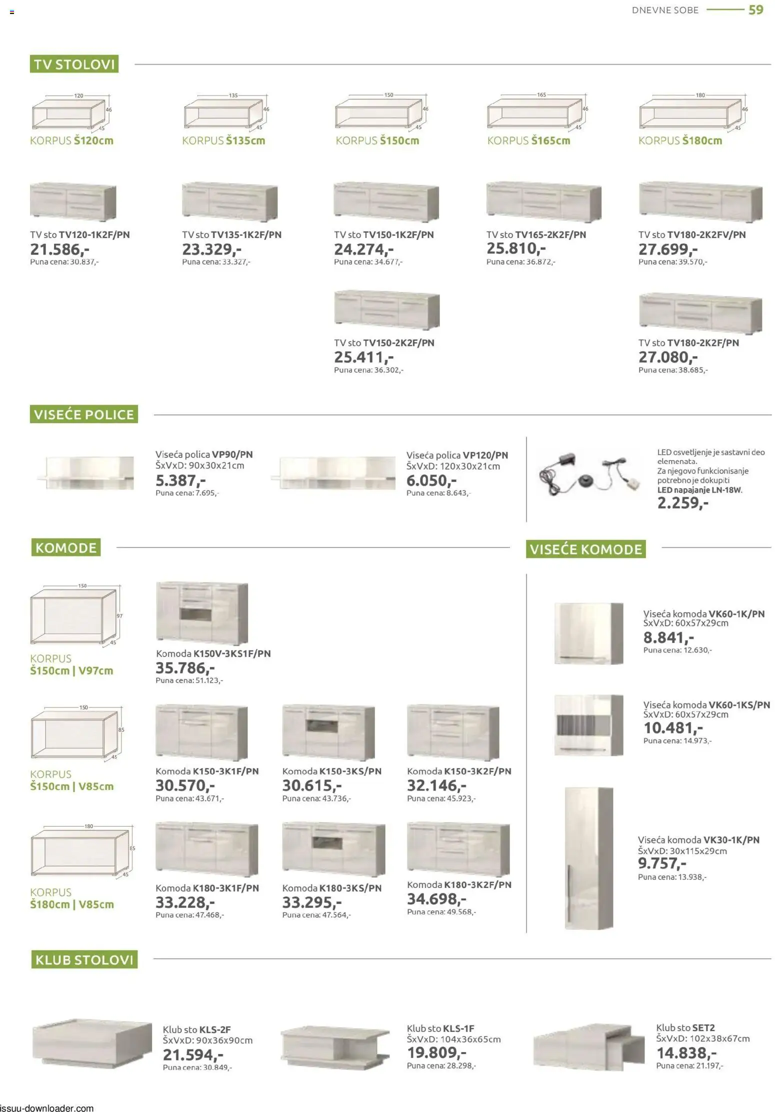 Jela katalog - važi od 09.02.2026 | Strana: 59 | Proizvode: Komoda, Polica, Sto