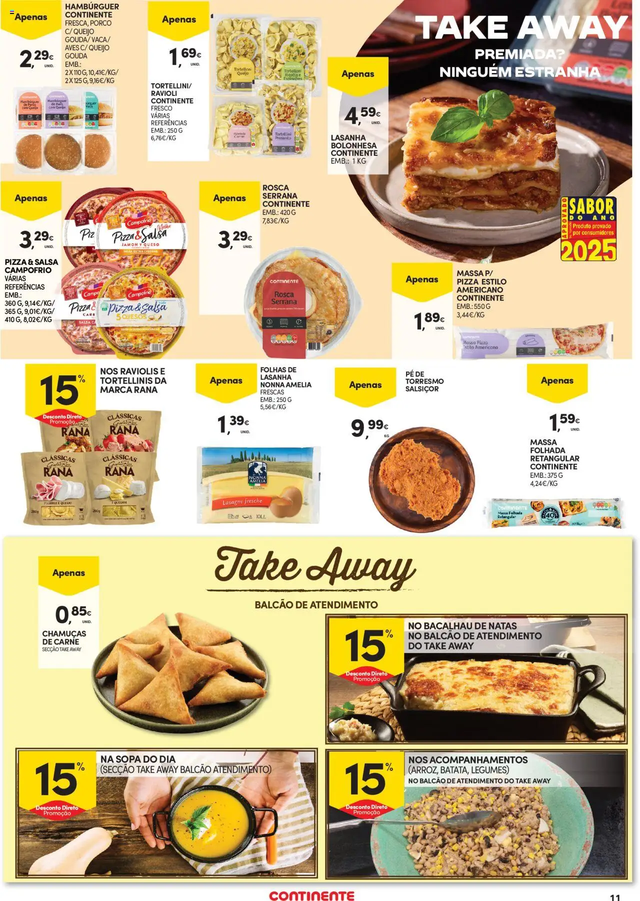 Continente - Açores: Como é bom saborear o verão │ válido de 07.08.2025 | Página: 11 | Produtos: Puff, Lasanha, Cheddar, Carne