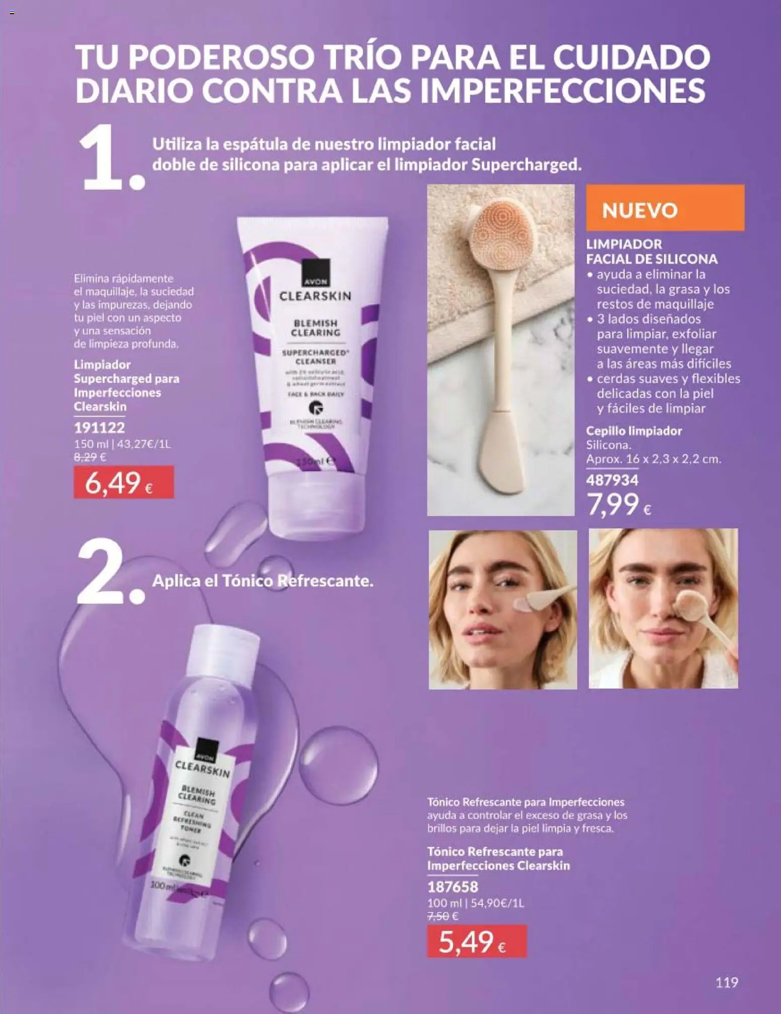 Catálogo AVON campaña 5 │ válido desde el 01.05.2026 | Página: 119 | Productos: Maquillaje, Cepillo, Toner