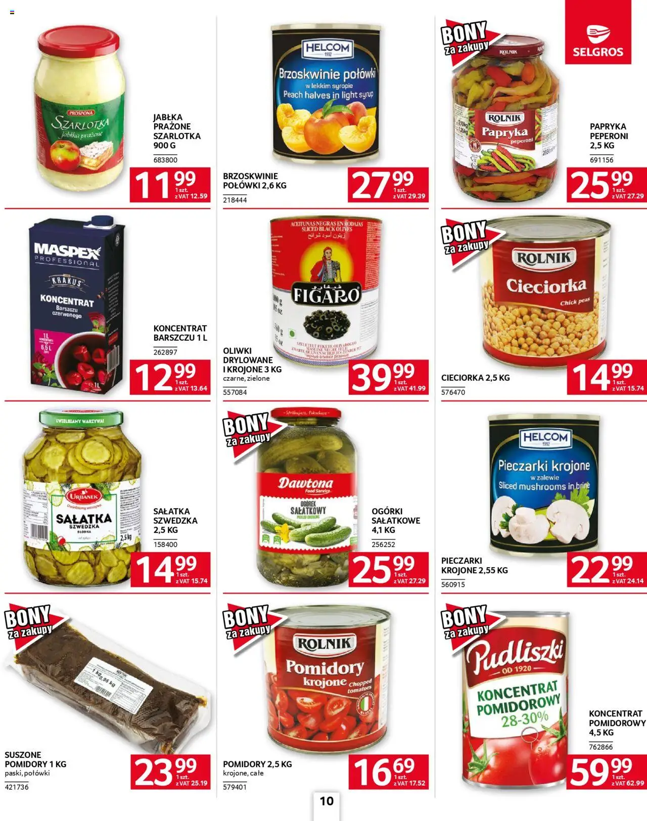Selgros cash&carry Gazetka - Oferta dla gastronomii od 23.10.2025 | Strona: 10 | Produkty: Papryka, Pomidory, Brzoskwinie, Sałatka