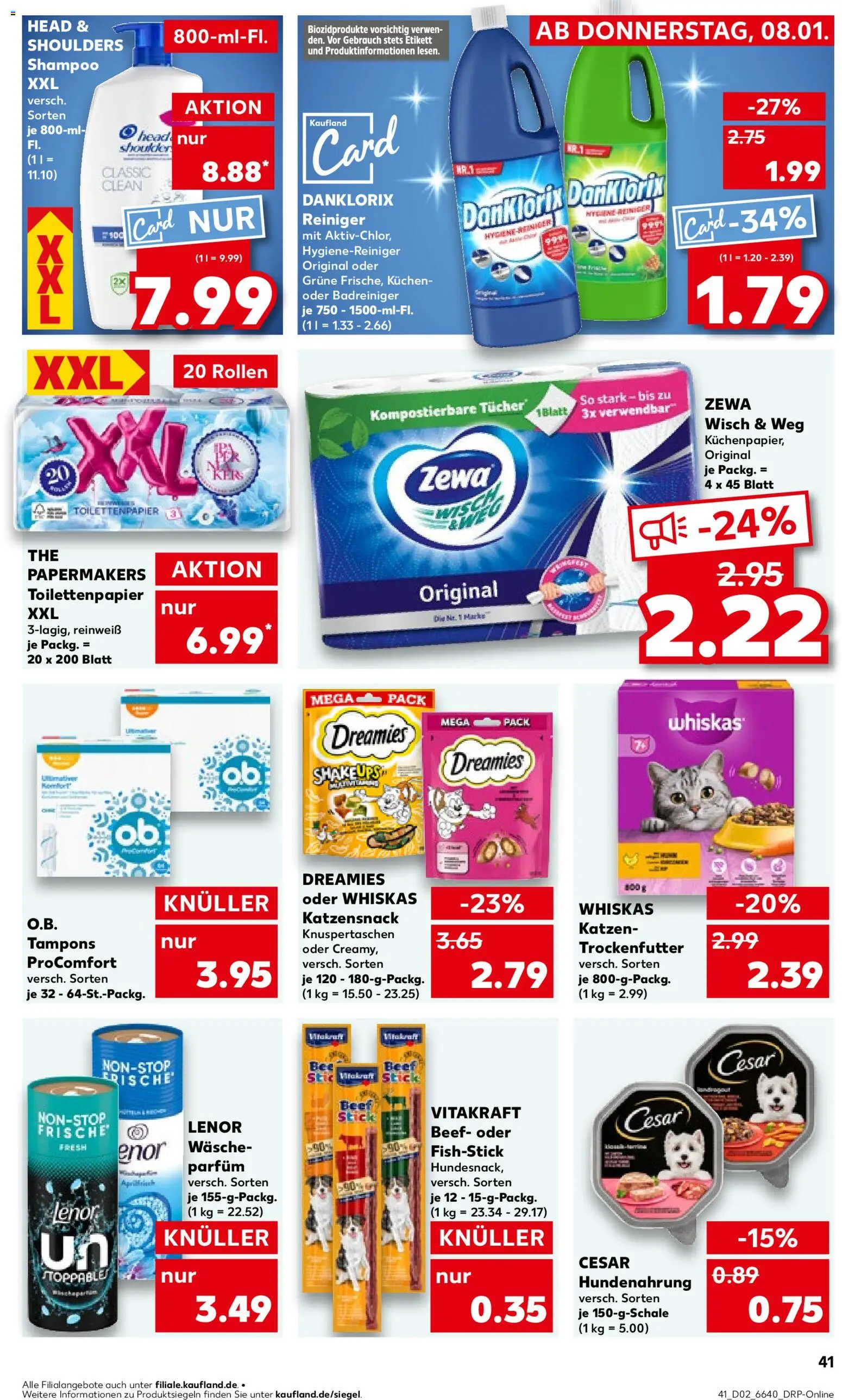 Kaufland prospekt Stuttgart	 – gültig ab 08.01.2026 | Seite: 39 | Produkte: Lenor, Parfüm, Head & shoulders, Kuchen