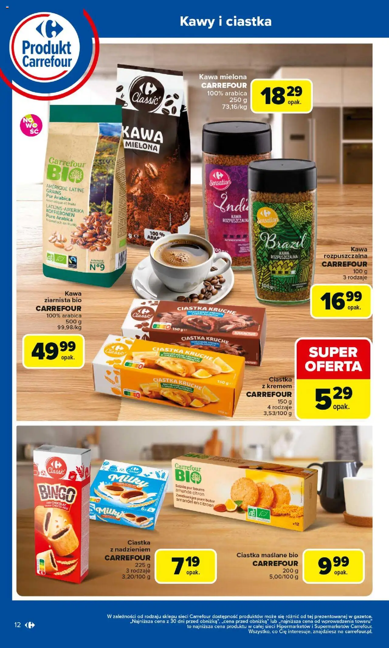 Carrefour Gazetka - Produkt Carrefour od 25.08.2025 | Strona: 12 | Produkty: Kawa ziarnista, Ciastka kruche, Kawa, Ciastka