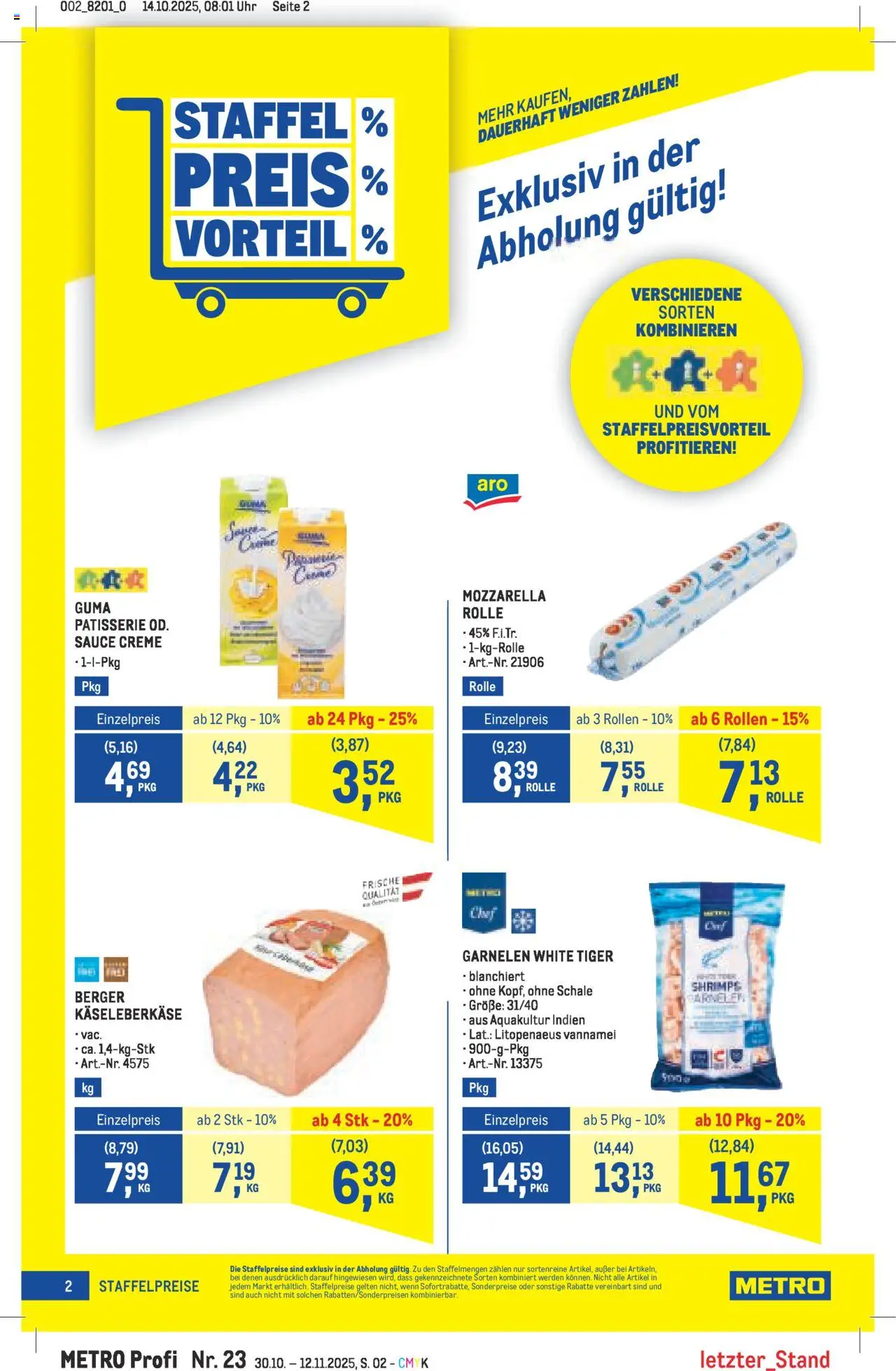 Metro angebote Profi gültig ab 30.10.2025 | Seite: 2 | Produkte: Uhr, Creme
