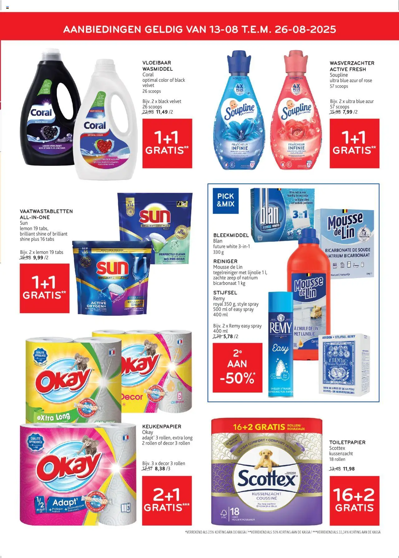  | Pagina: 13 | Producten: La, Toiletpapier, Zeep, Wasmiddel