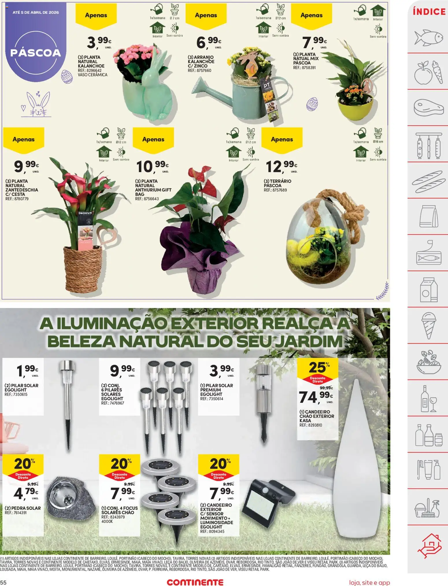 Continente folheto │ válido de 31.03.2026 | Página: 55 | Produtos: Candeeiro, Cesta, Vaso