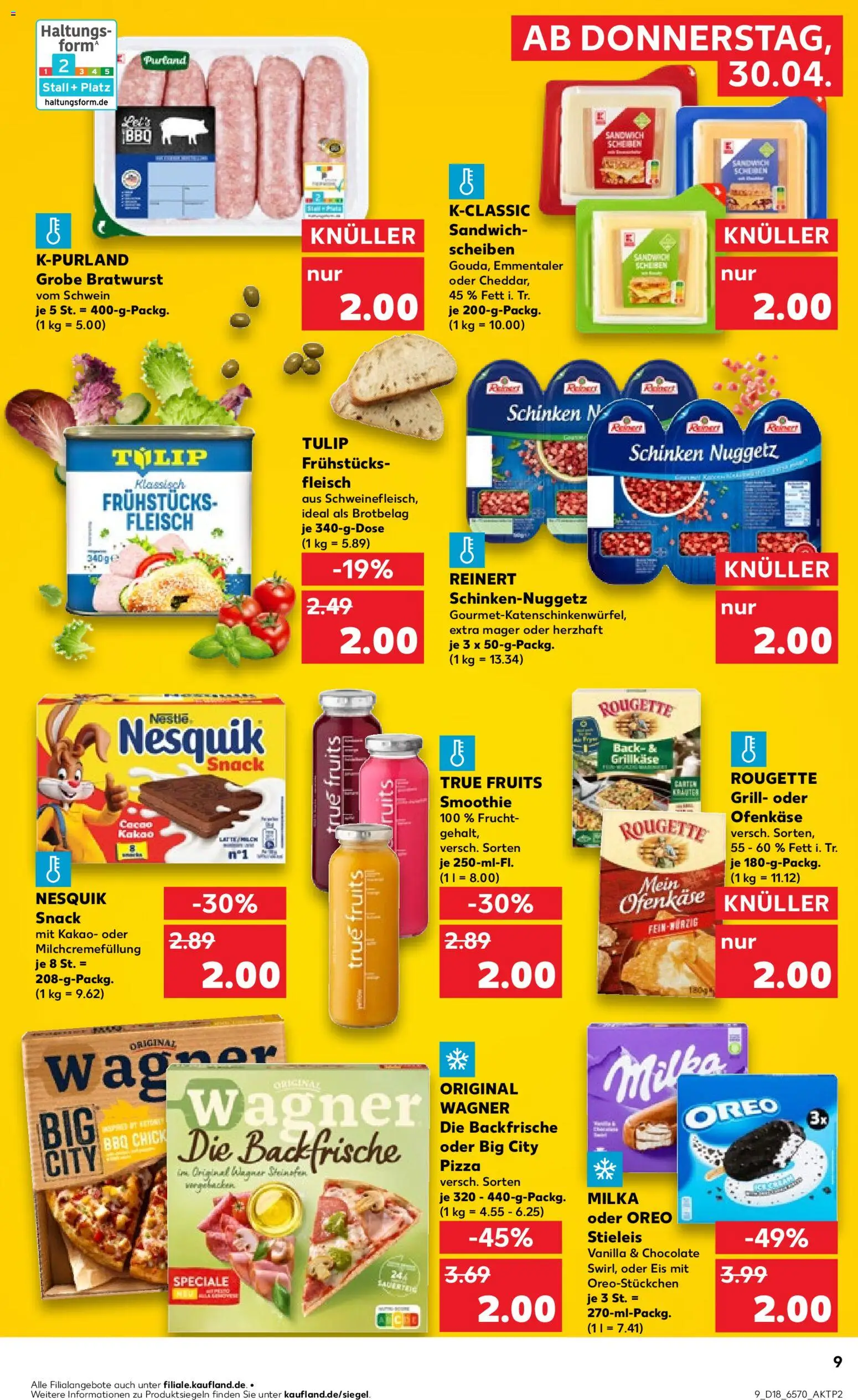 Kaufland Prospekt Speyer	 – gültig ab 30.04.2026 | Seite: 9 | Produkte: Grill, Rougette ofenkase, Milka, Eis