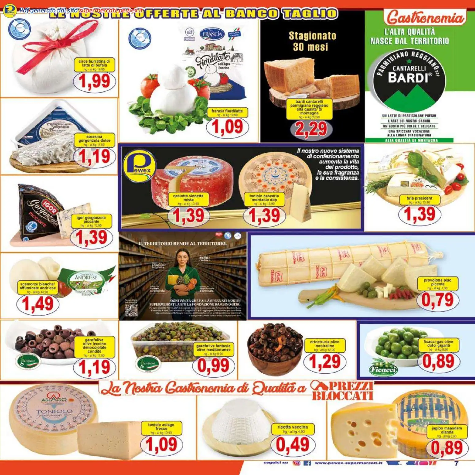 Volantino Pewex del 27.12.2025 | Pagina: 7 | Prodotti: Provolone, Olive, Parmigiano reggiano, Fragranza