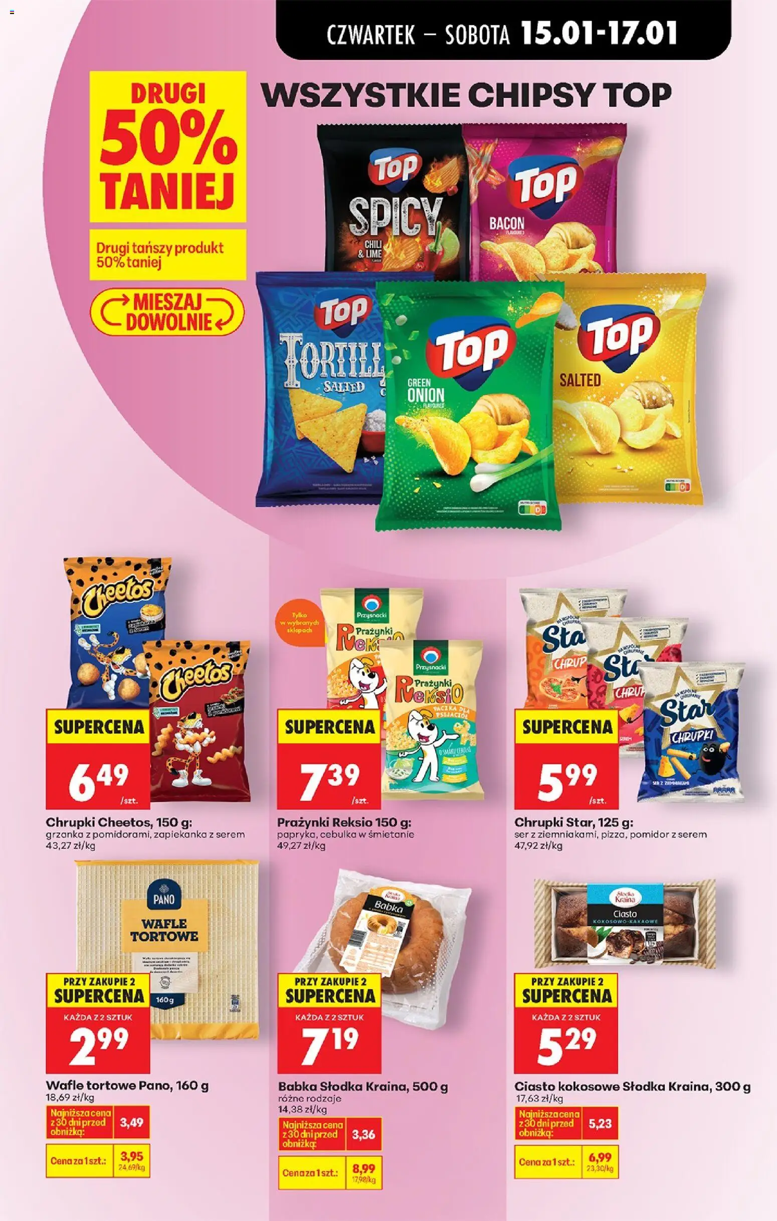 Biedronka gazetka - Oferta w tym tygodniu od 15.01.2026 | Strona: 61 | Produkty: Chipsy, Wafle, Chrupki, Babka