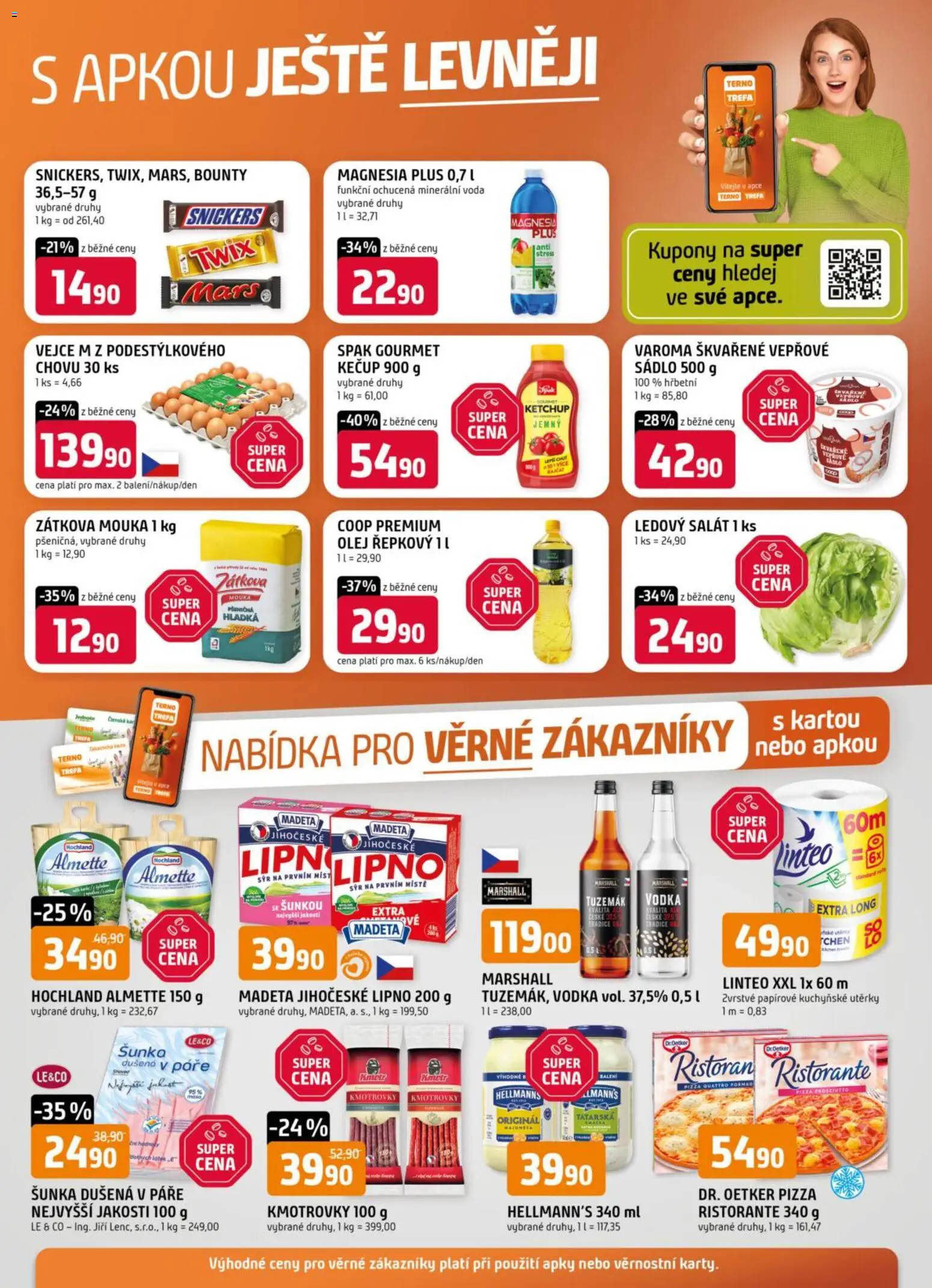 Trefa leták od 25.02.2026 | Strana: 12 | Produkty: Sádlo, Gourmet, Twix, Zátkova mouka