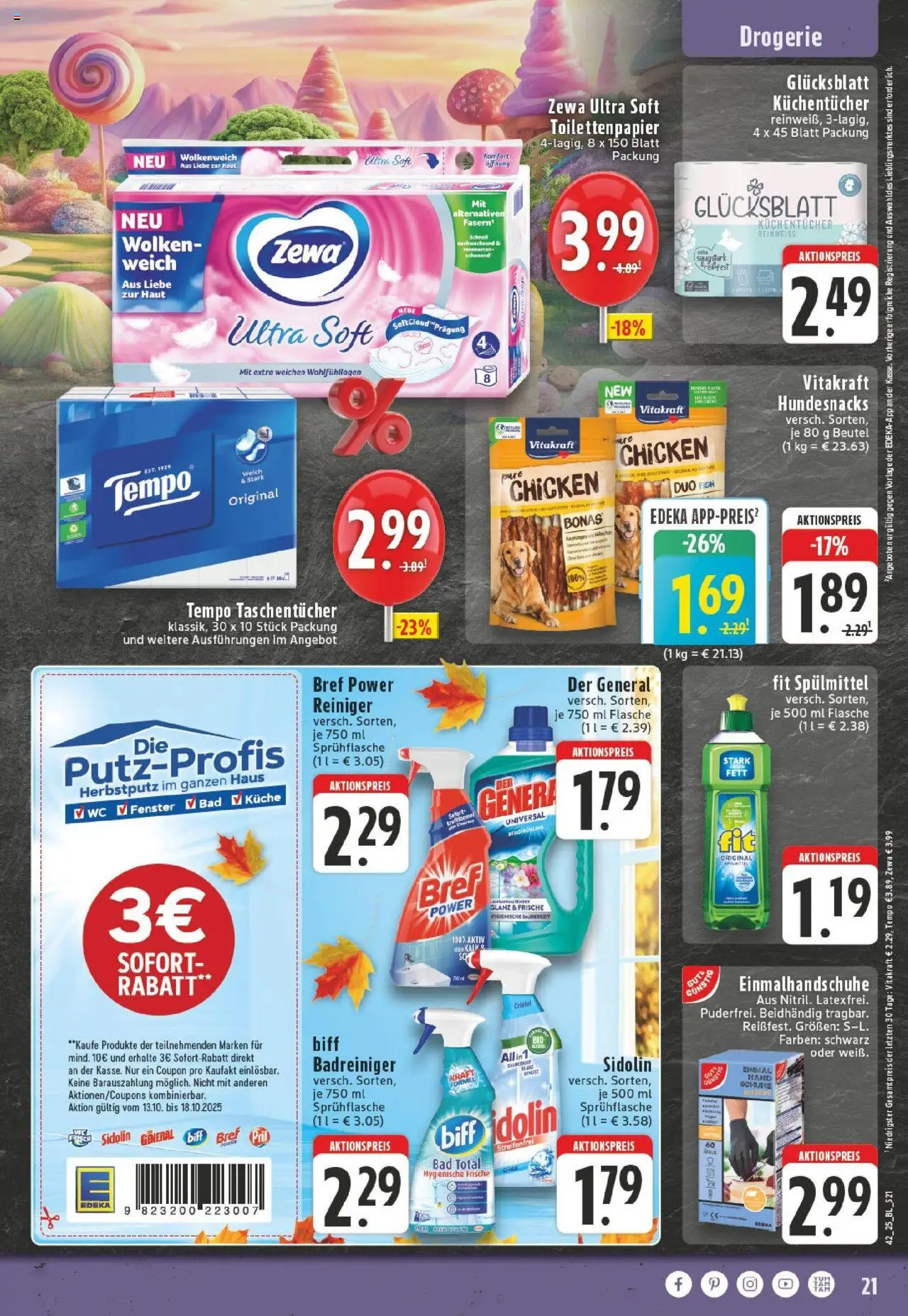 Edeka prospekt Lienen	 – gültig ab 13.10.2025 | Seite: 21 | Produkte: Bad, Tempo, Pril, Toilettenpapier