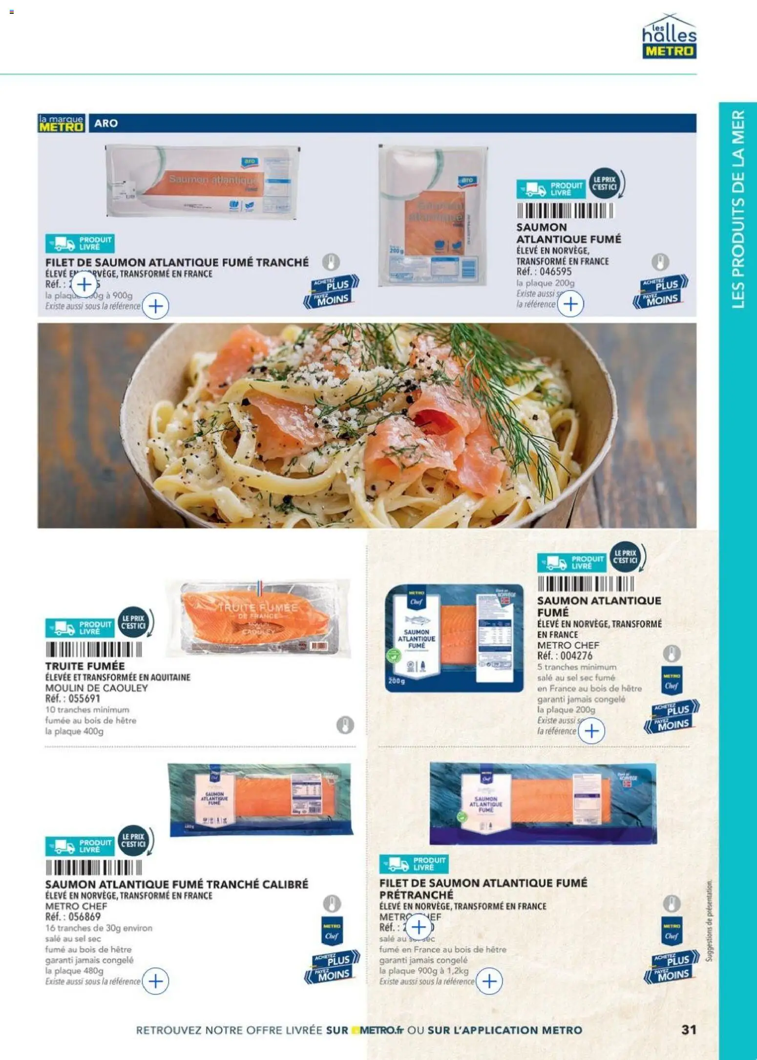 {H1} | Page: 31 | Produits: Saumon fumé, Truite fumée, Filet de saumon, Livre