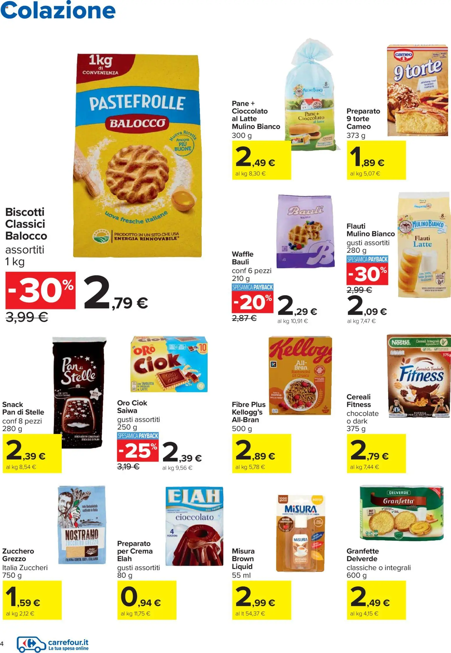 Volantino Carrefour del 30.10.2025 | Pagina: 4 | Prodotti: Crema, Uova, Cioccolato, Latte