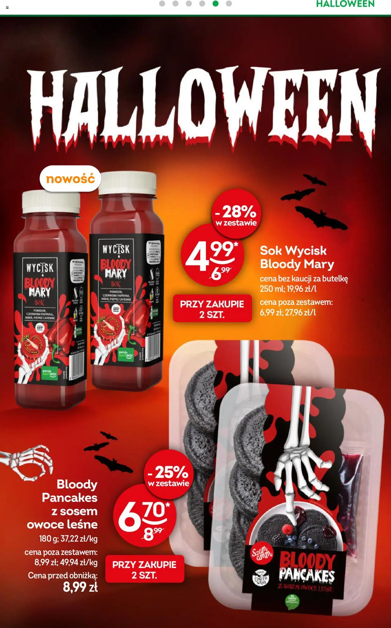 Żabka Gazetka od 08.10.2025 | Strona: 20 | Produkty: Sok, Pancakes, Owoce, Pieprz