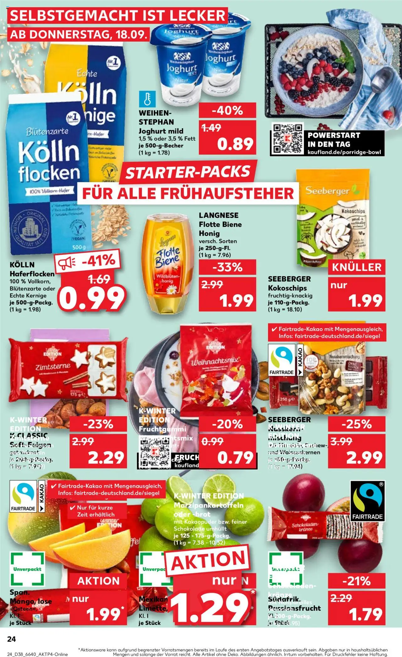 Kaufland prospekt Stuttgart	 – gültig ab 21.09.2025 | Seite: 24 | Produkte: Kolln, Schokolade, Brot, Flocken