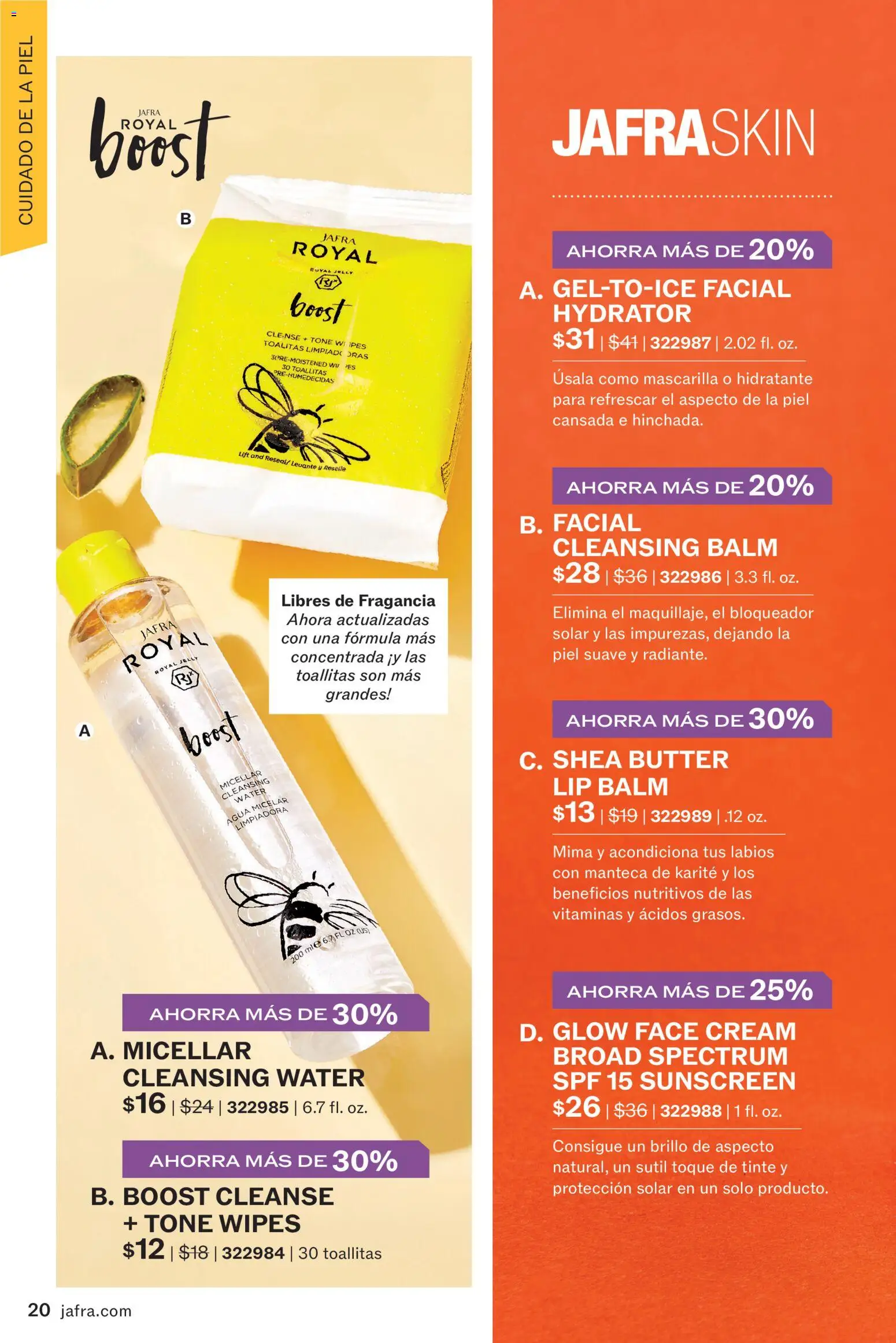 JAFRA folleto │ válido desde el 01.01.2026 | Página: 20 | Productos: Fragancia, Tinte, Agua micelar, Γάλα σε σκόνη