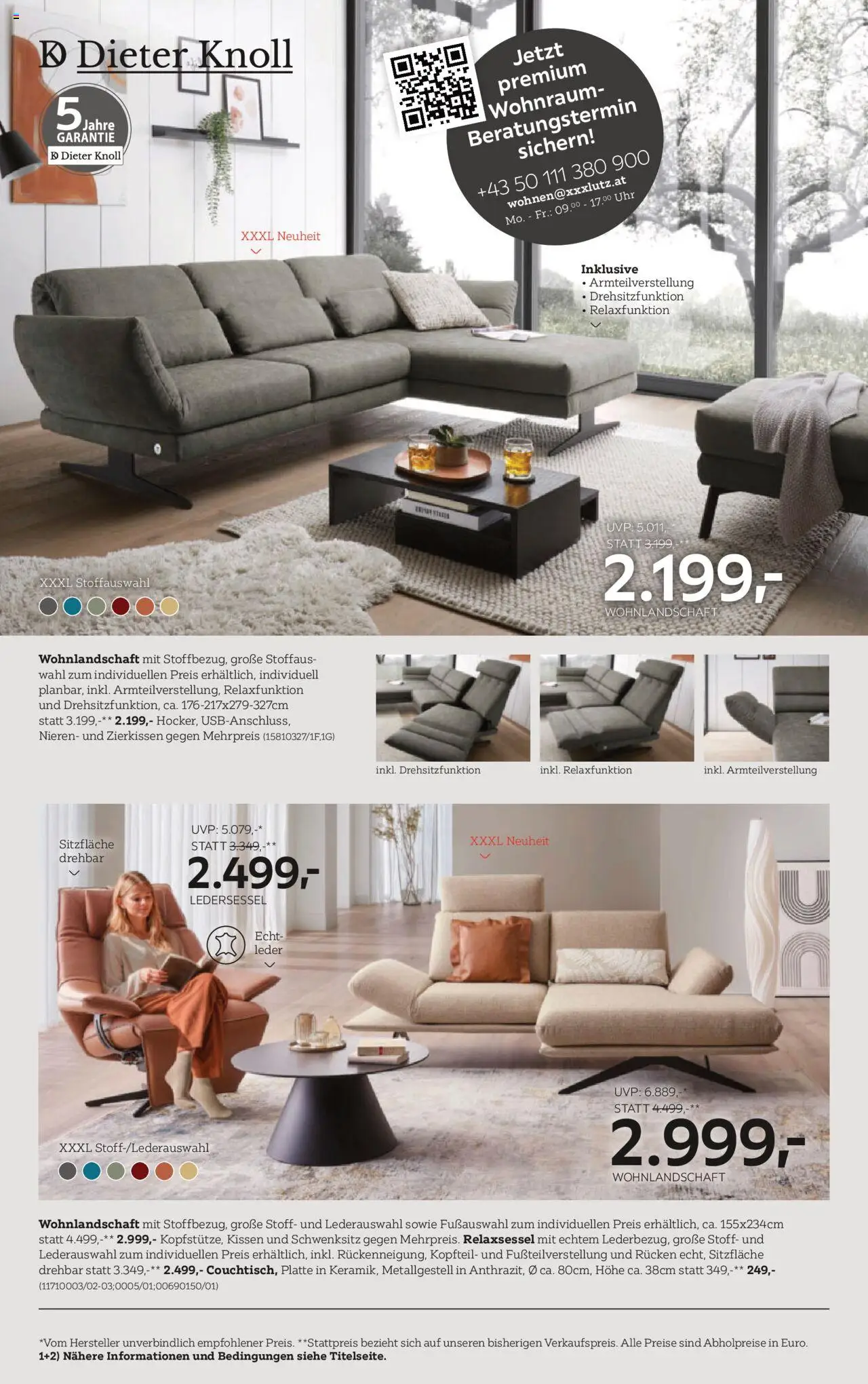 XXXLutz Polstermöbel gültig ab 07.10.2025 | Seite: 2 | Produkte: Uhr, Kissen