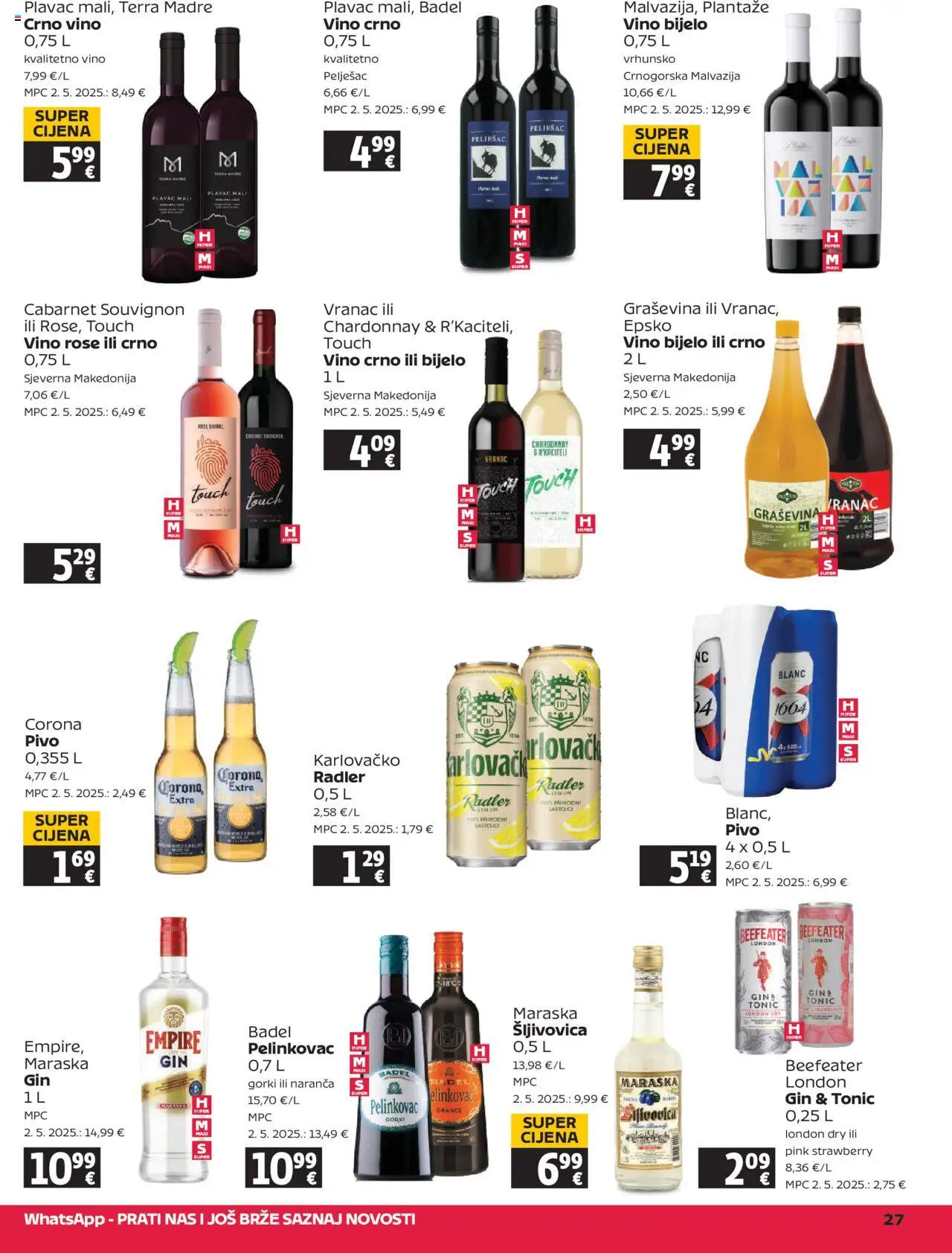Tommy katalog | vrijedi od 07.08.2025 | Stranica: 27 | Proizvodi: Radler, Vino, Crno vino, Tonic